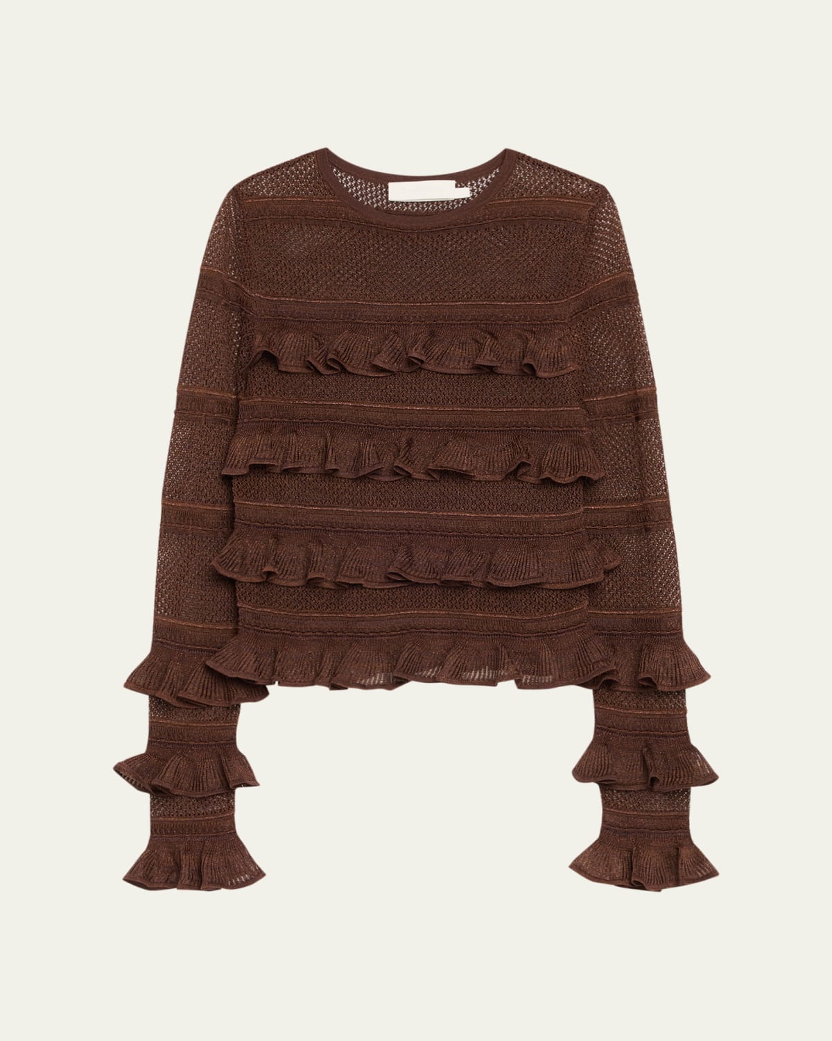 Crush Frill-Sleeve Blouse