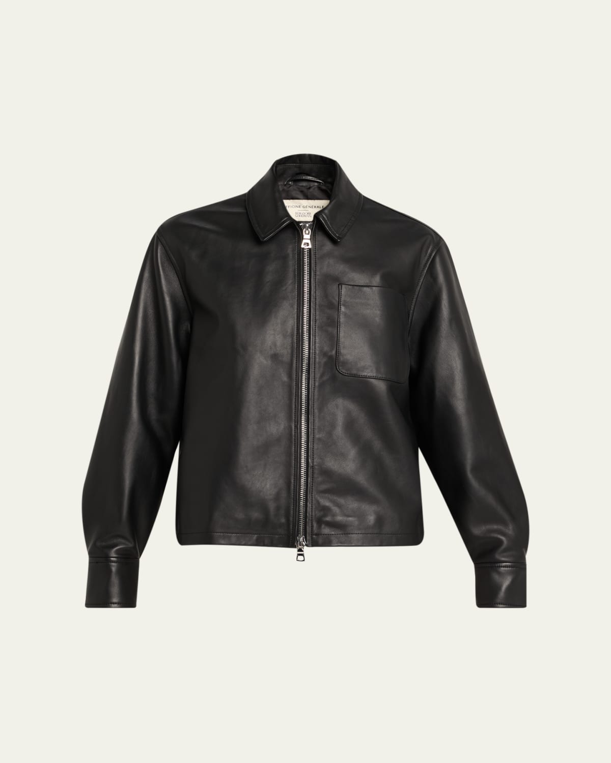 Proenza Schouler White Label Annabel Zip-Front Leather Jacket