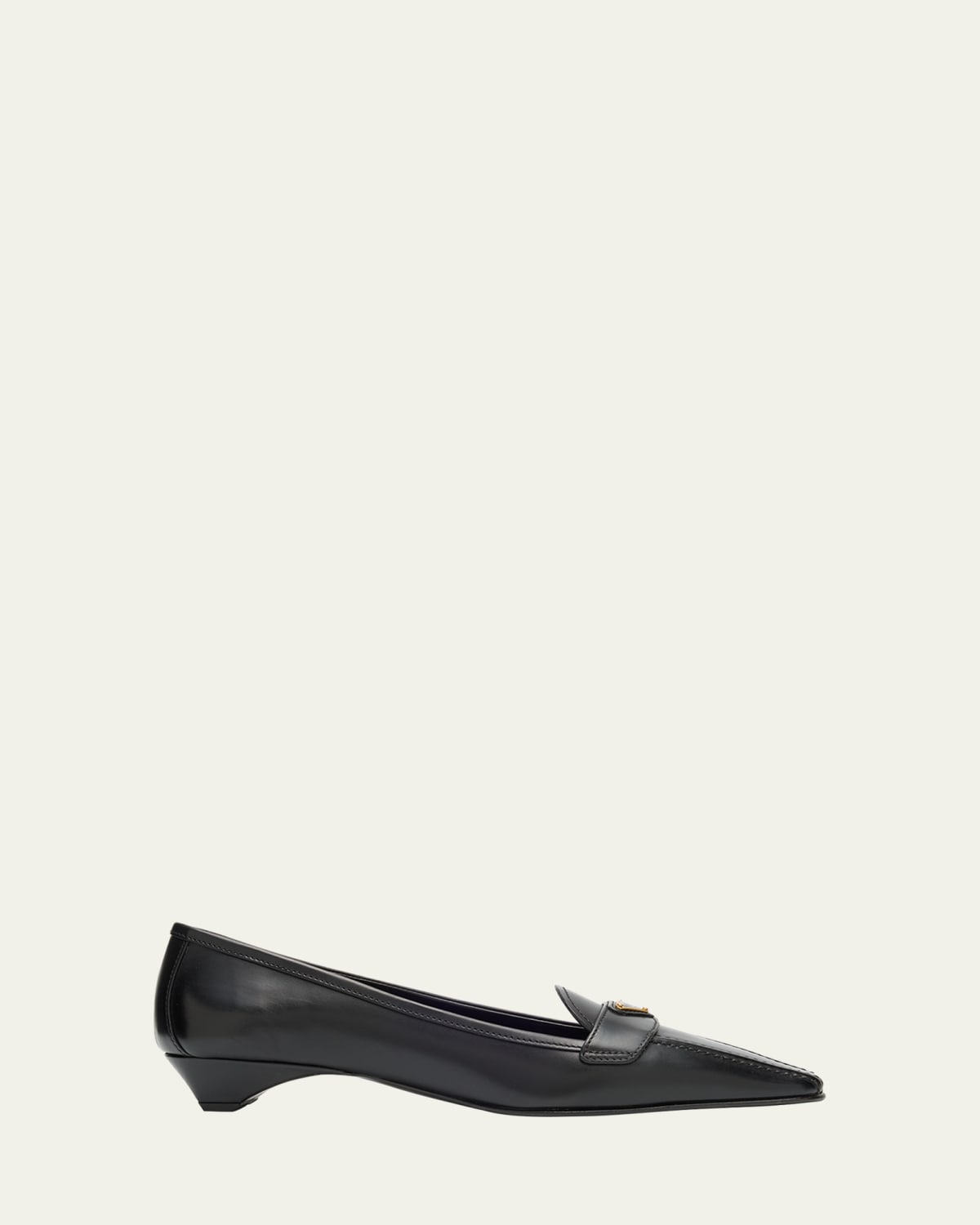 Vernice Calfskin Square-Toe Ballerina Pumps