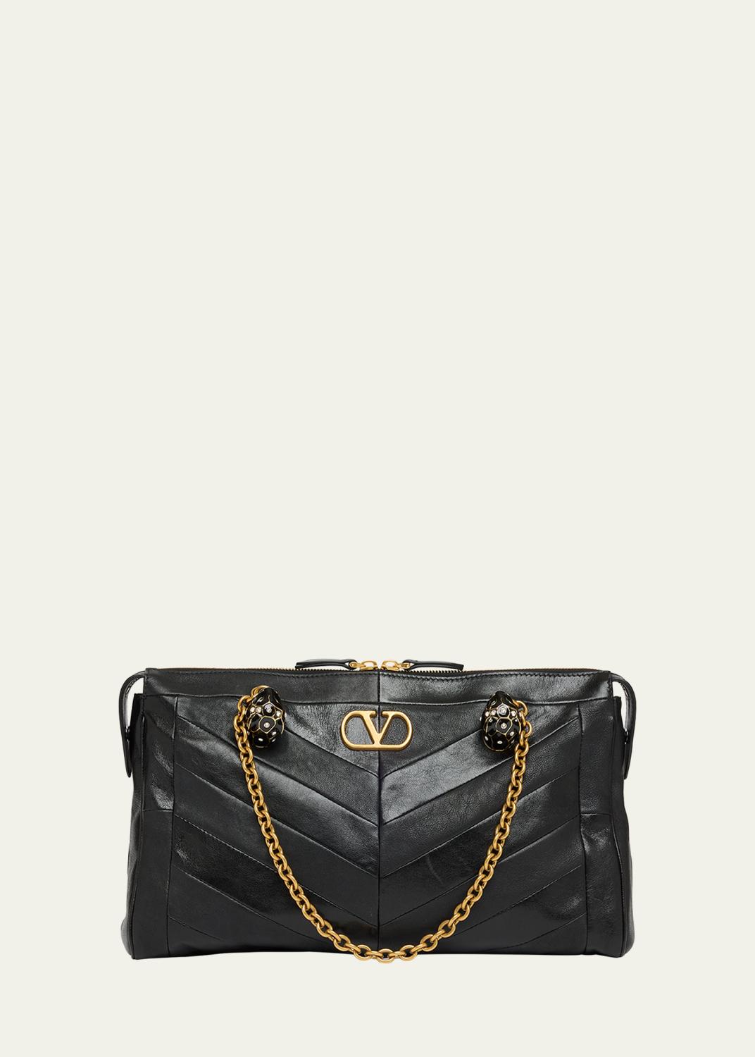 Valentino Garavani Beaded Floral Calf Hair Shoulder Bag - Bergdorf