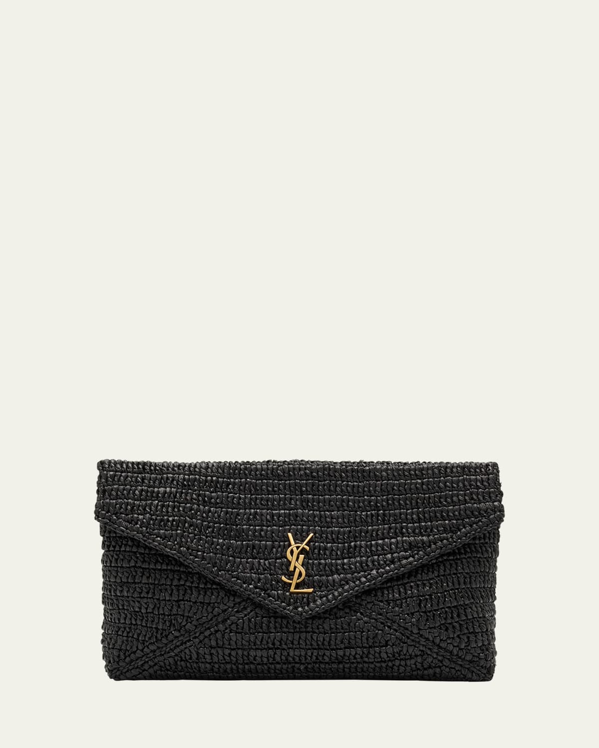 Saint Laurent Mini Kiwi Wedge Resin Clutch Bag - Bergdorf Goodman