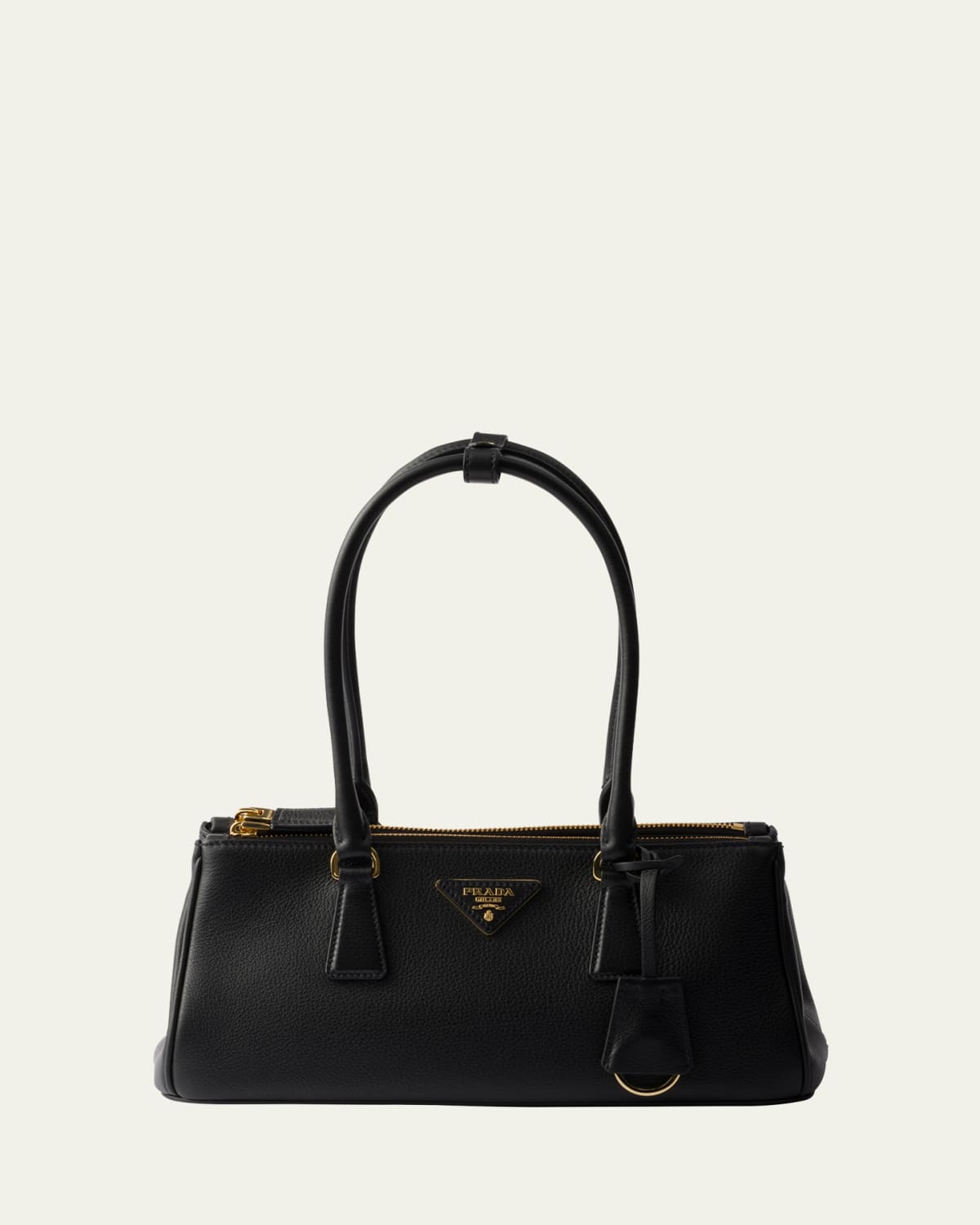 Prada Zip Calf Leather Shoulder Bag - Bergdorf Goodman