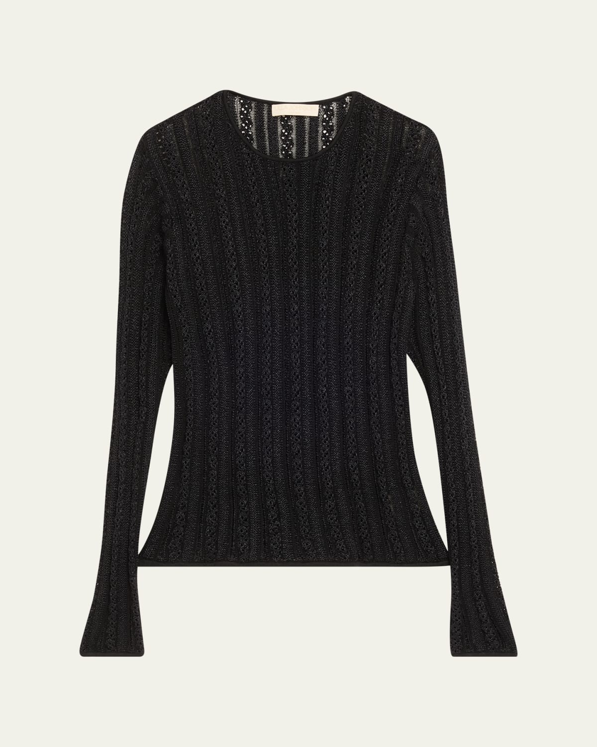 Ulla Johnson Laurenza Ric-Rac Trim Long-Sleeve Peasant Blouse
