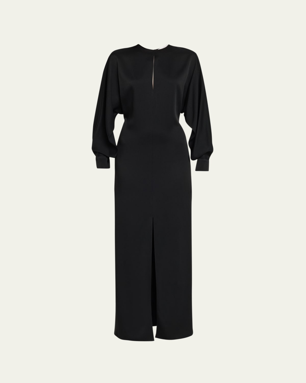 Akris Organza Anemone Corsage Long-Sleeve Crepe Gown - Bergdorf