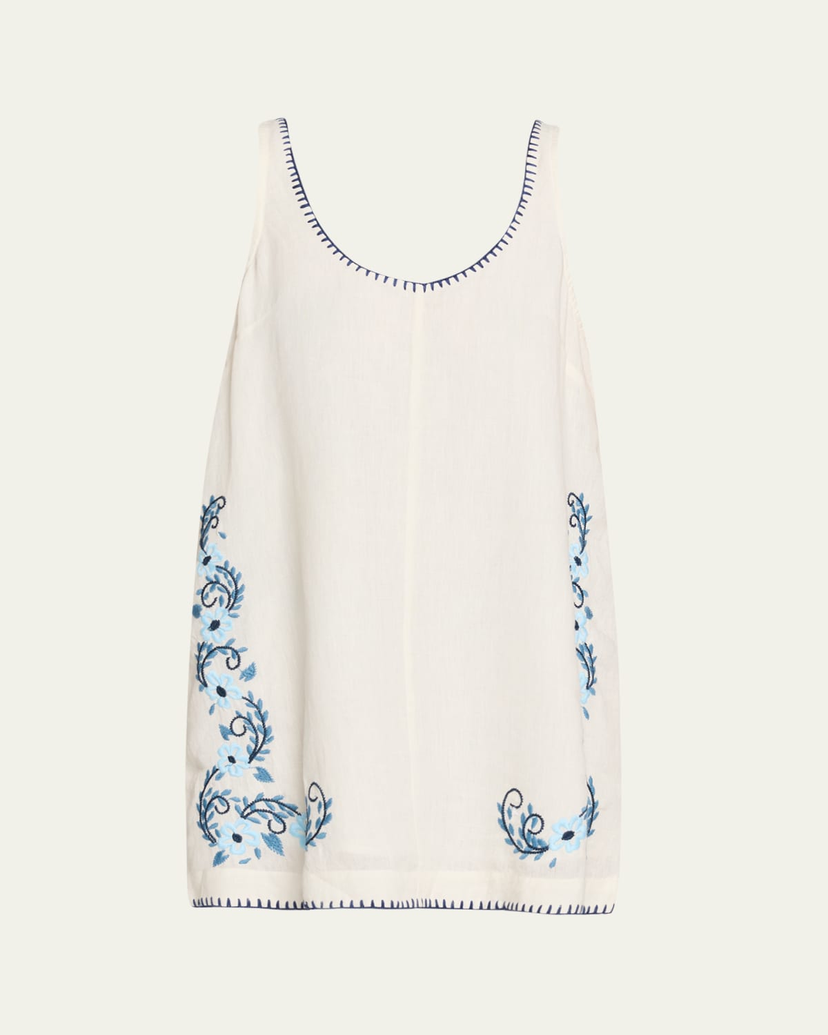 Cord Embroidered Lace Flounce Top