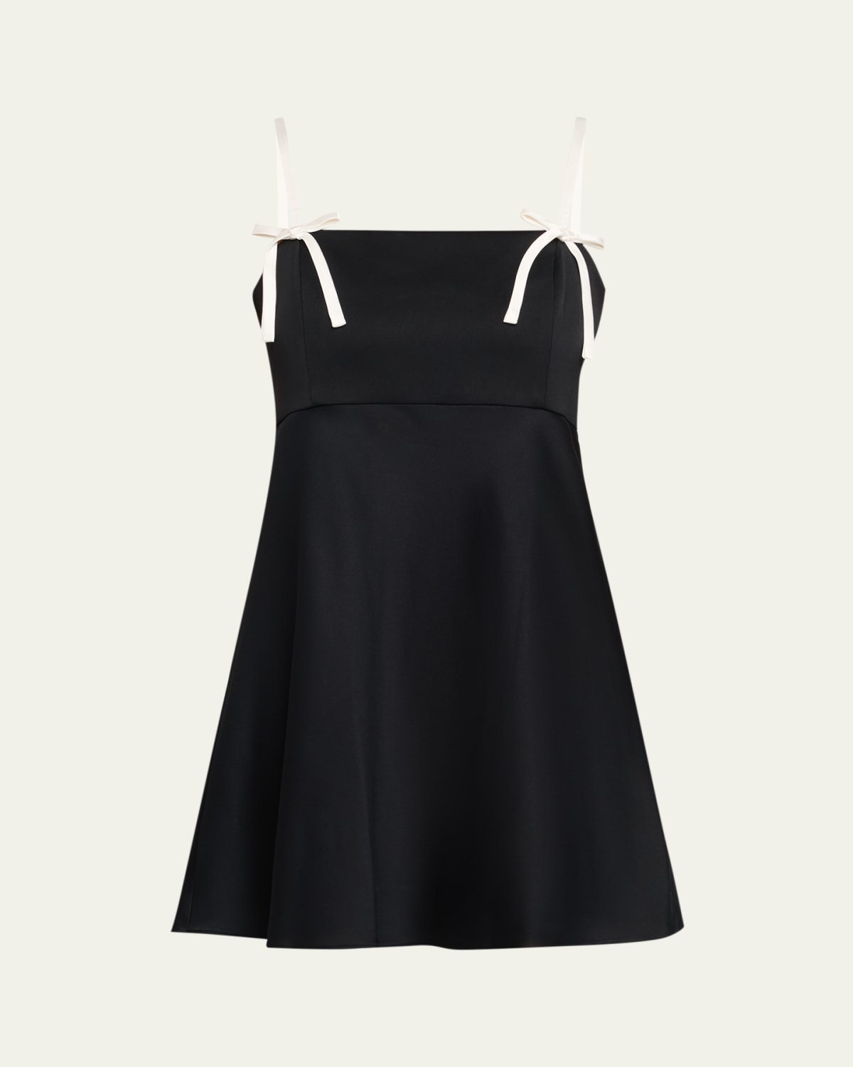 Belinda Puff-Sleeve Stretch Cotton Sateen Mini Dress