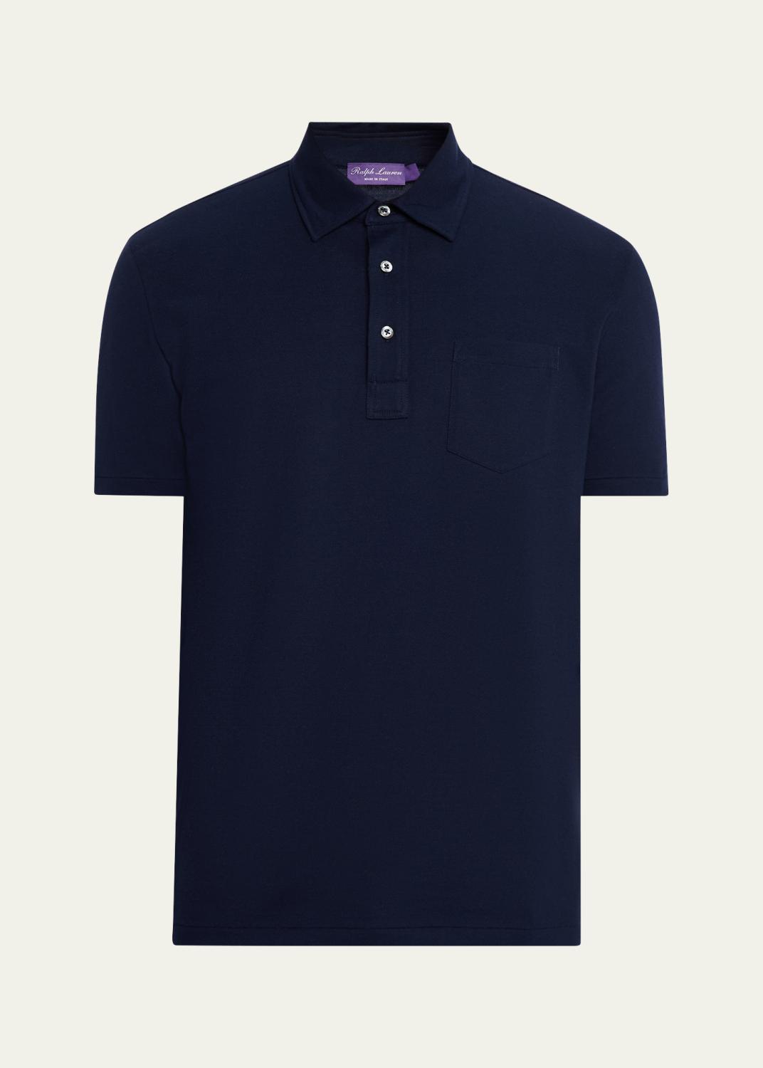 Ralph Lauren Purple Label Men's Silk-Cotton Polo Shirt - Bergdorf