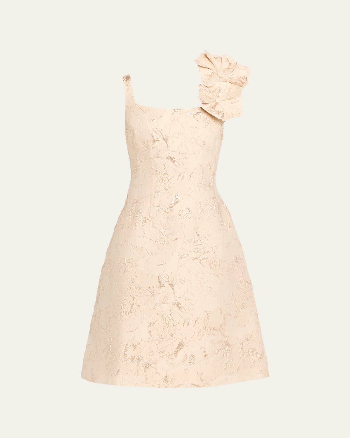 estelle deep v-neck floral applique mini dress Estelle Deep V-Neck Floral Applique Mini Dress