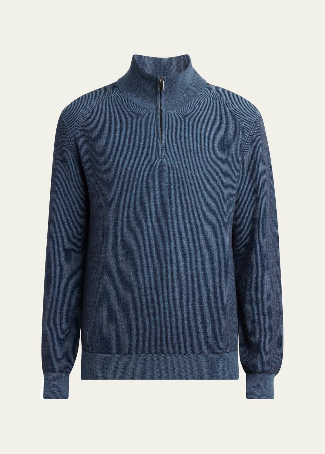 Brioni Men's Cashmere and Silk Knit Half-Zip Sweater - Bergdorf