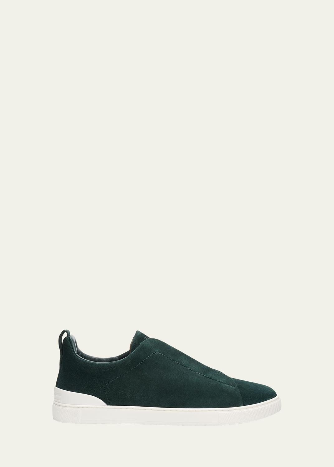 ZEGNA Men's Triple Stitch Alligator Low-Top Sneakers - Bergdorf