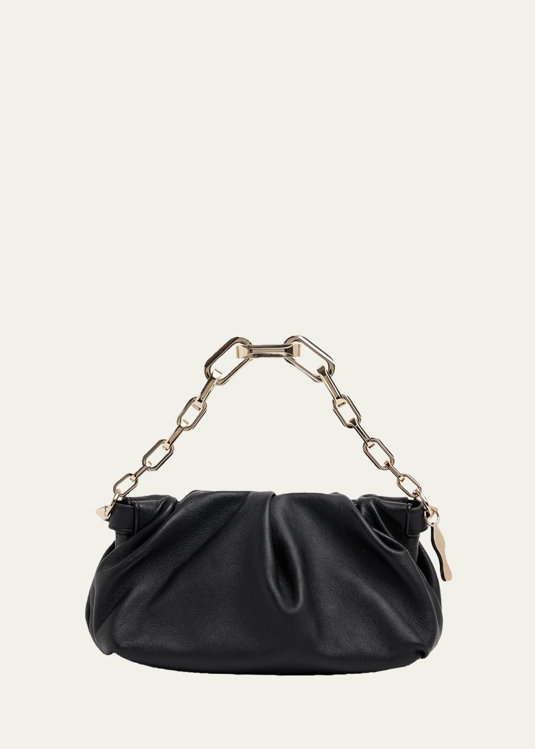Jimmy Choo Cinch Small Woven Satin Top-Handle Bag - Bergdorf Goodman