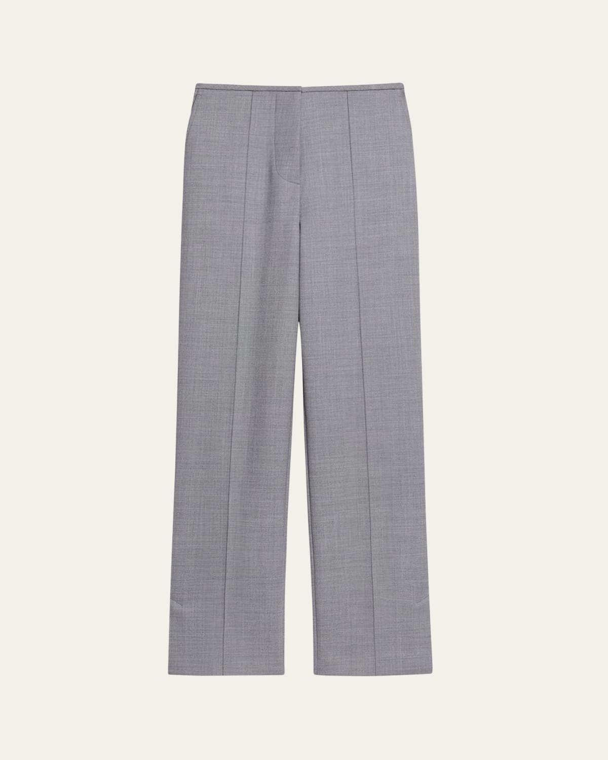 Flocked Lace Straight-Leg Trousers
