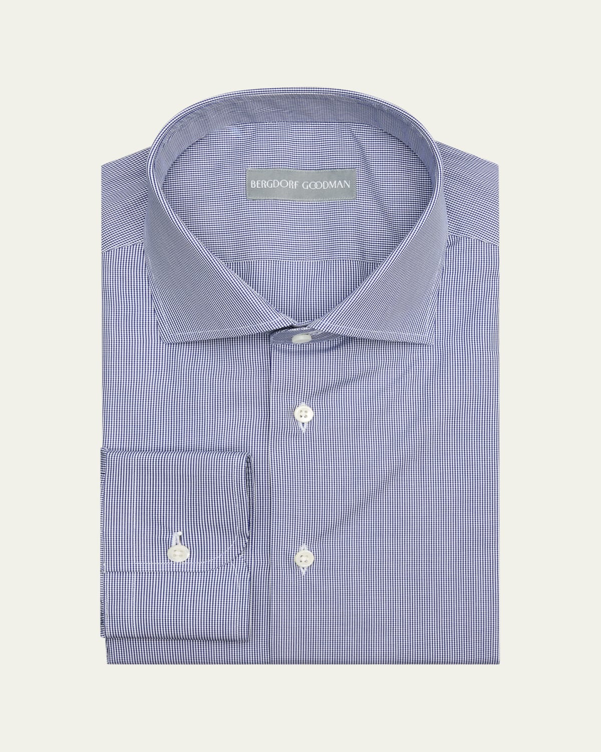 bergdorf goodman dress shirts Bergdorf Goodman Men's Cotton Pinstripe Spread-Collar Dress Shirt, BLUE, Men's, 39 EU (15.5 US),