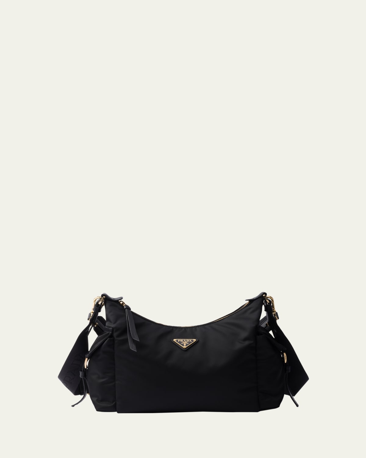 Prada Zip Calf Leather Shoulder Bag - Bergdorf Goodman
