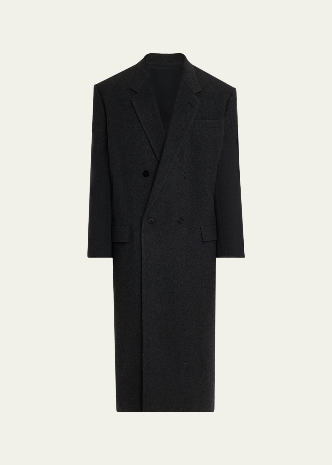 Homme Plissé Issey Miyake Men's Navy Edge Pleated Overcoat