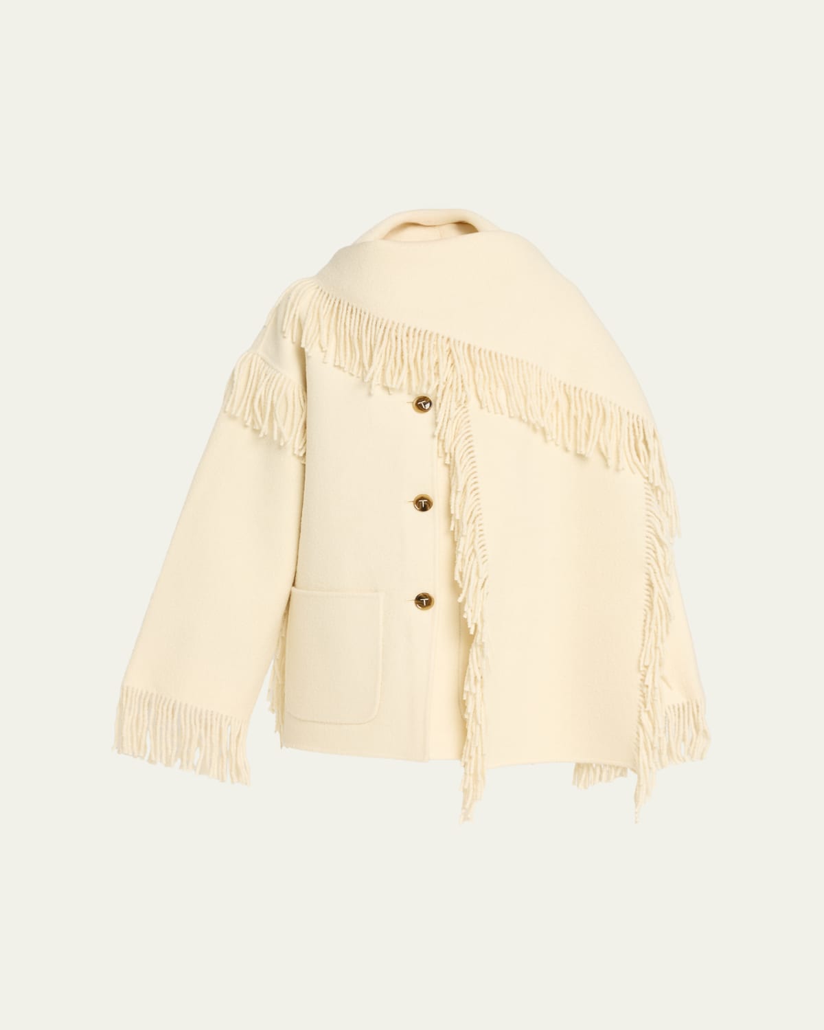 Cropped Signature Double Wool Jacket