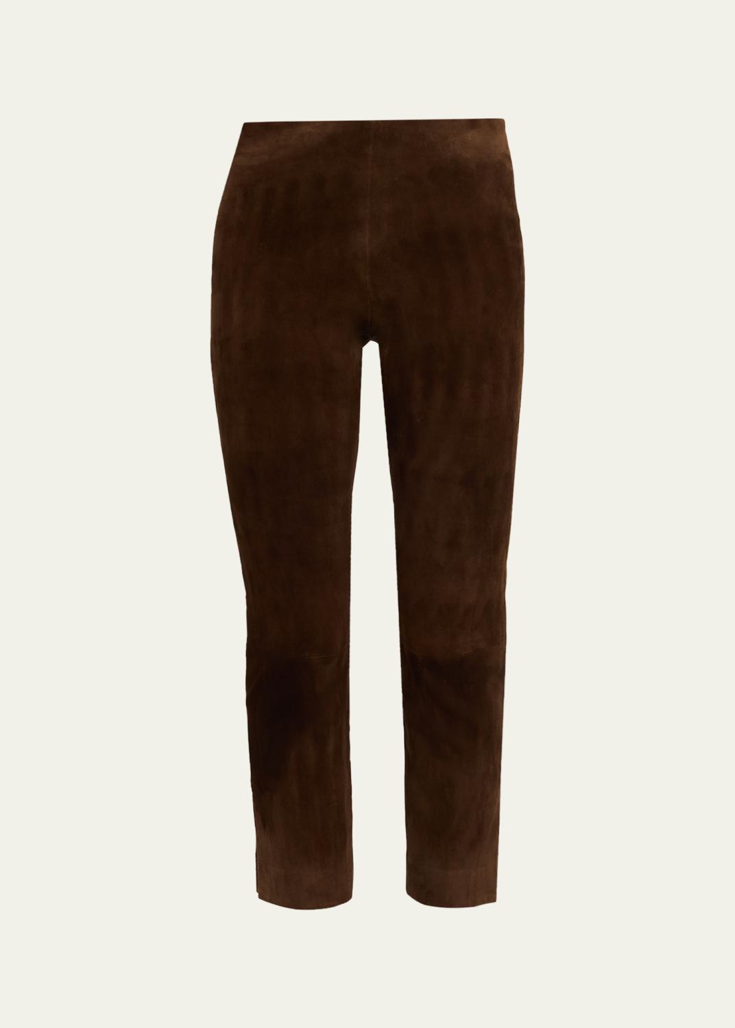 FRAME Le Crop Mini Boot Leather Pants - Bergdorf Goodman