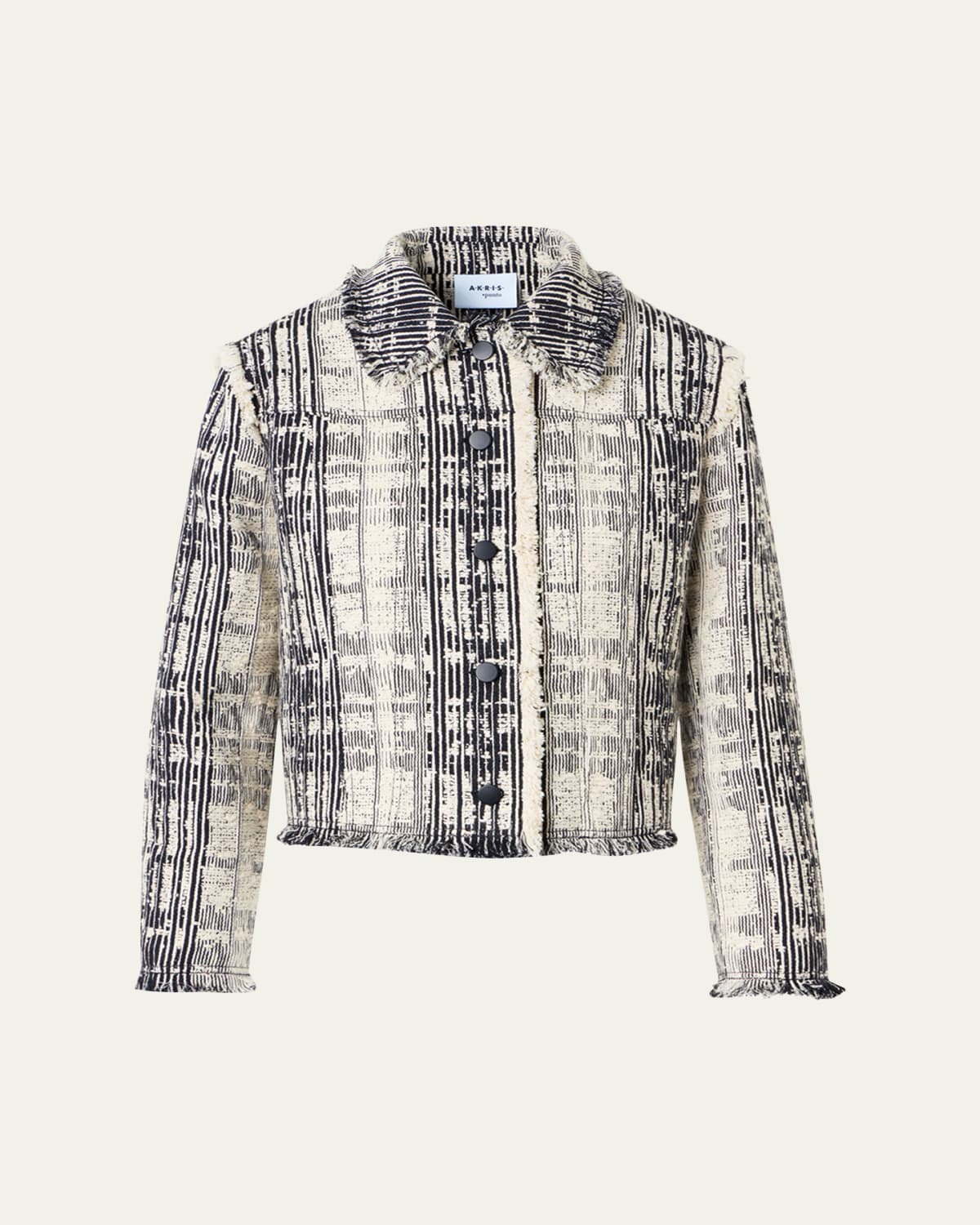 Akris Alisa Check Wool Double Face Jacket - Bergdorf Goodman
