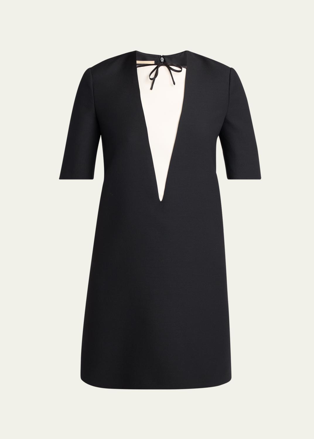 Valentino Garavani Bow Wool-Blend Tweed Mini Dress - Bergdorf Goodman