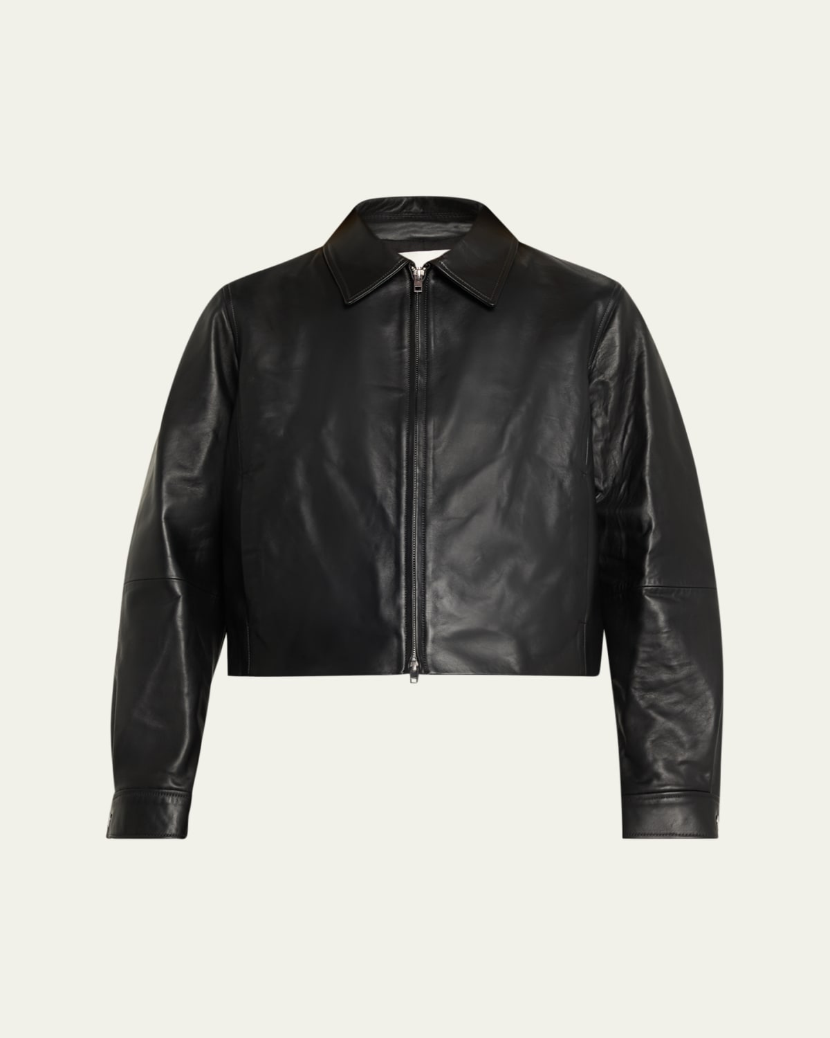 Nili Lotan Hadley Leather Crop Jacket - Bergdorf Goodman
