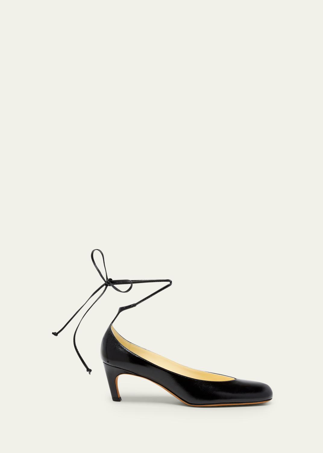 Bottega Veneta Riva Micro Woven Nappa Leather Kitten-Heel Sandals