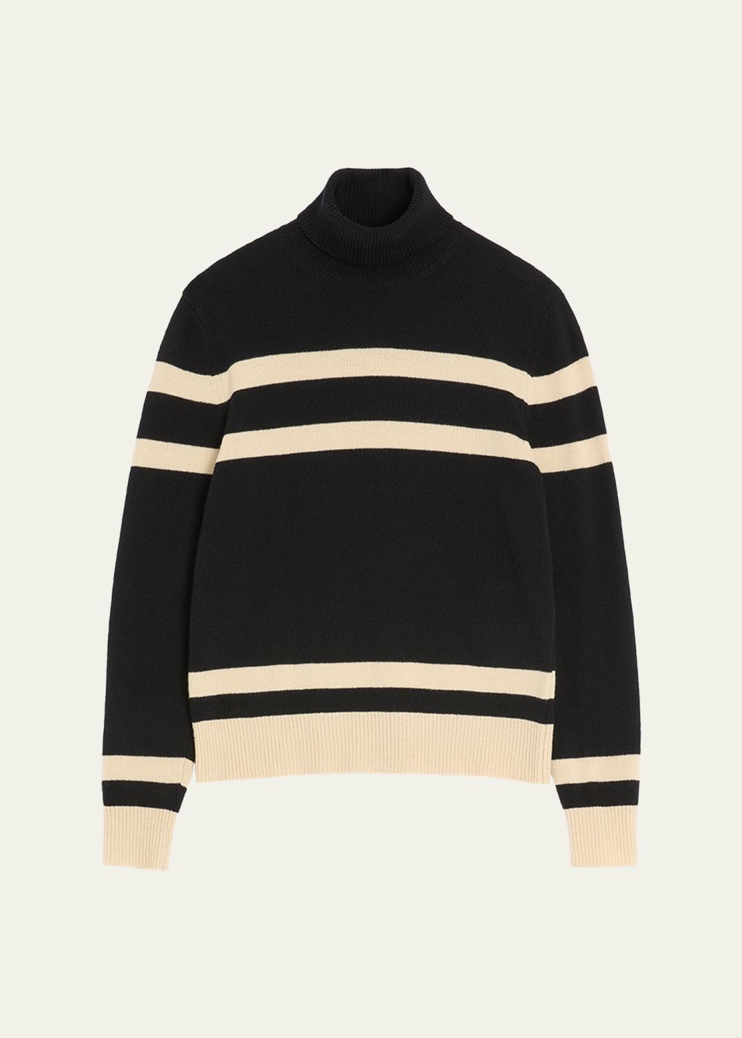 Valentino Garavani Men's Long-Sleeve Stripe Turtleneck T-Shirt