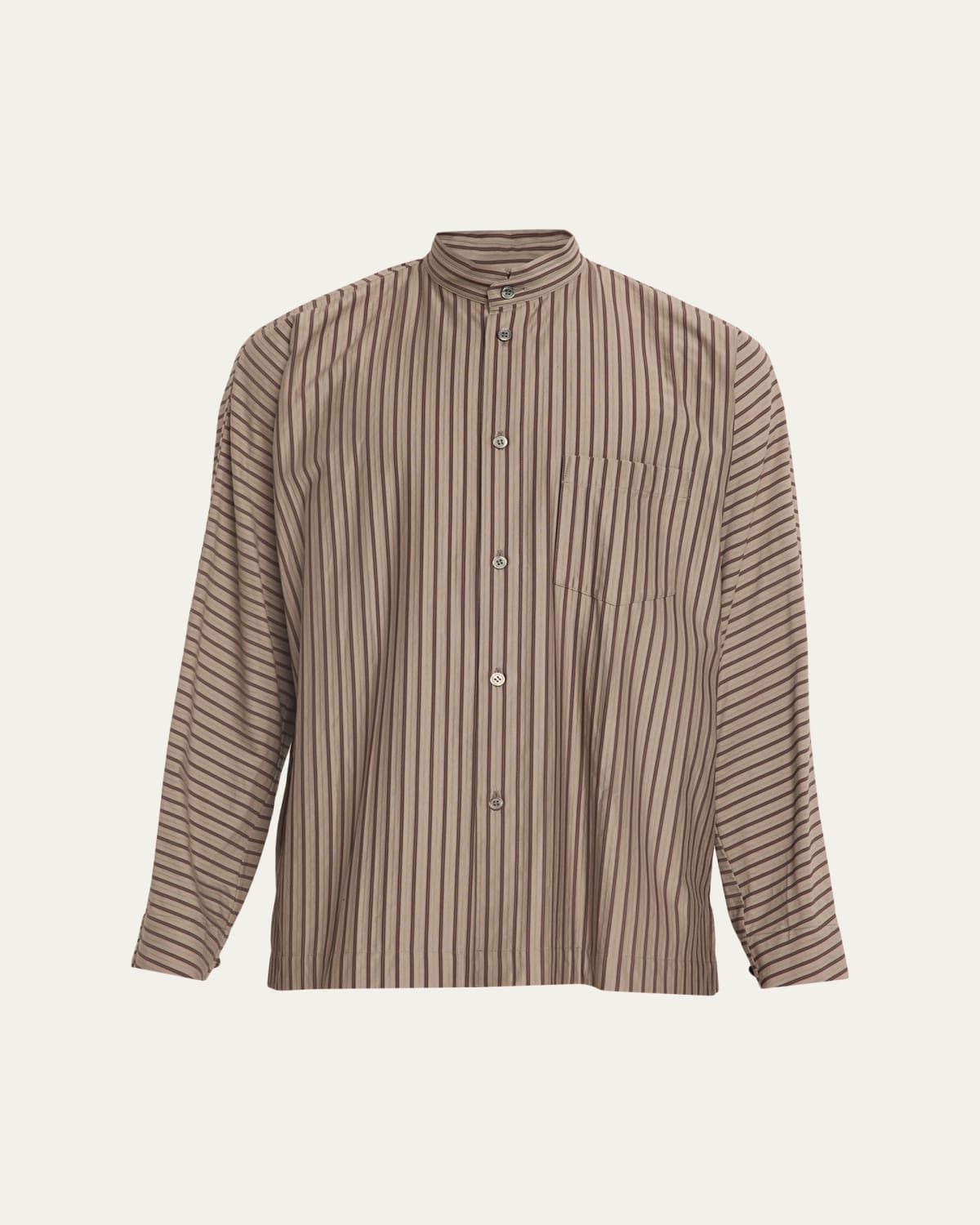 Homme Plisse Issey Miyake Men's Multi-Pocket Pleated Button-Down