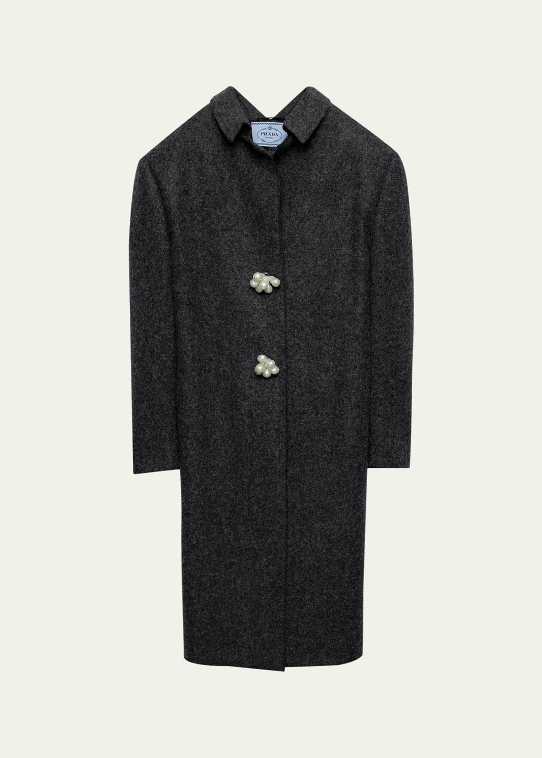 Prada Double-Breasted Cashgora Jacket - Bergdorf Goodman