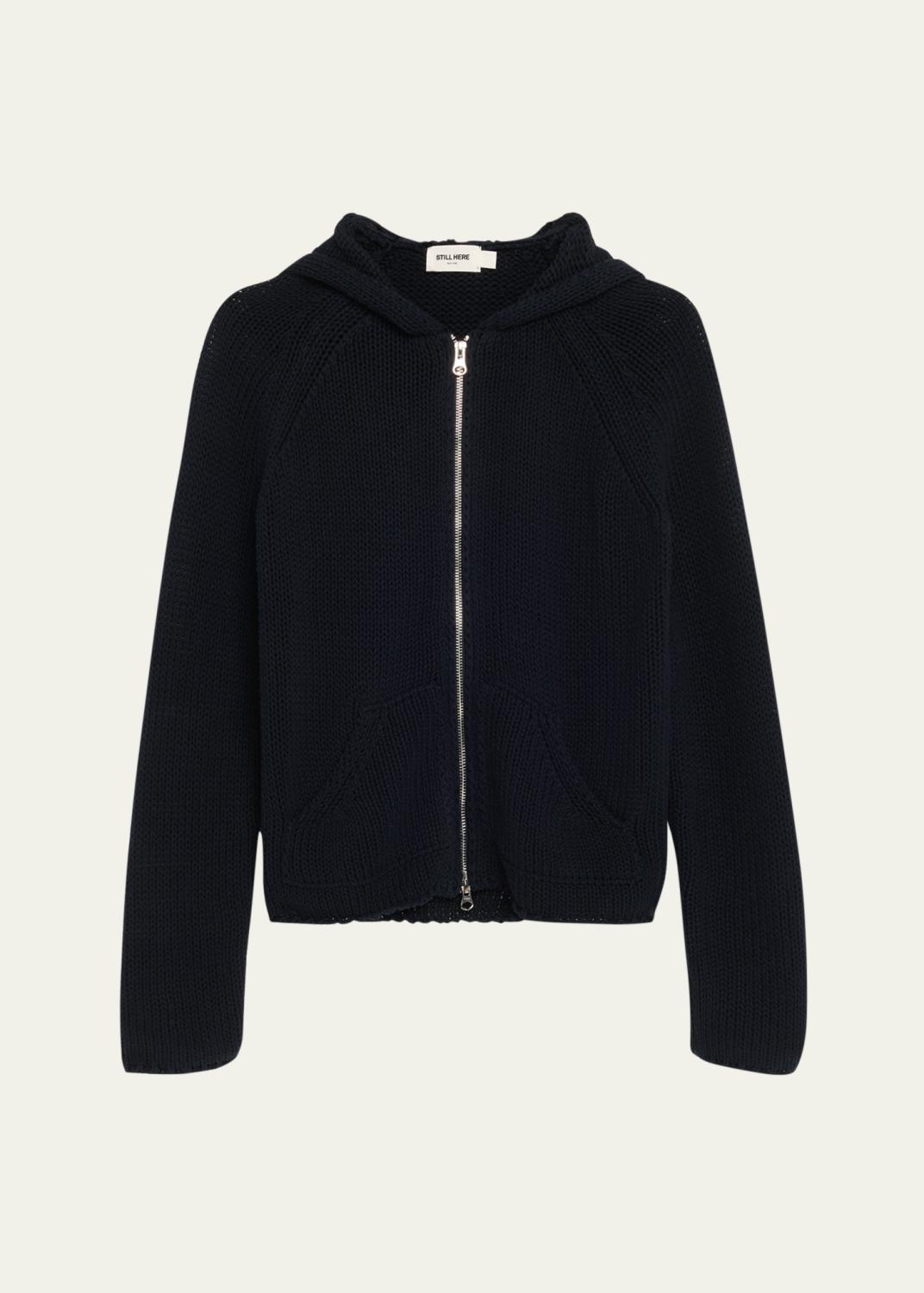 Rick Owens Naska Rib Knit Open Cardigan - Bergdorf Goodman