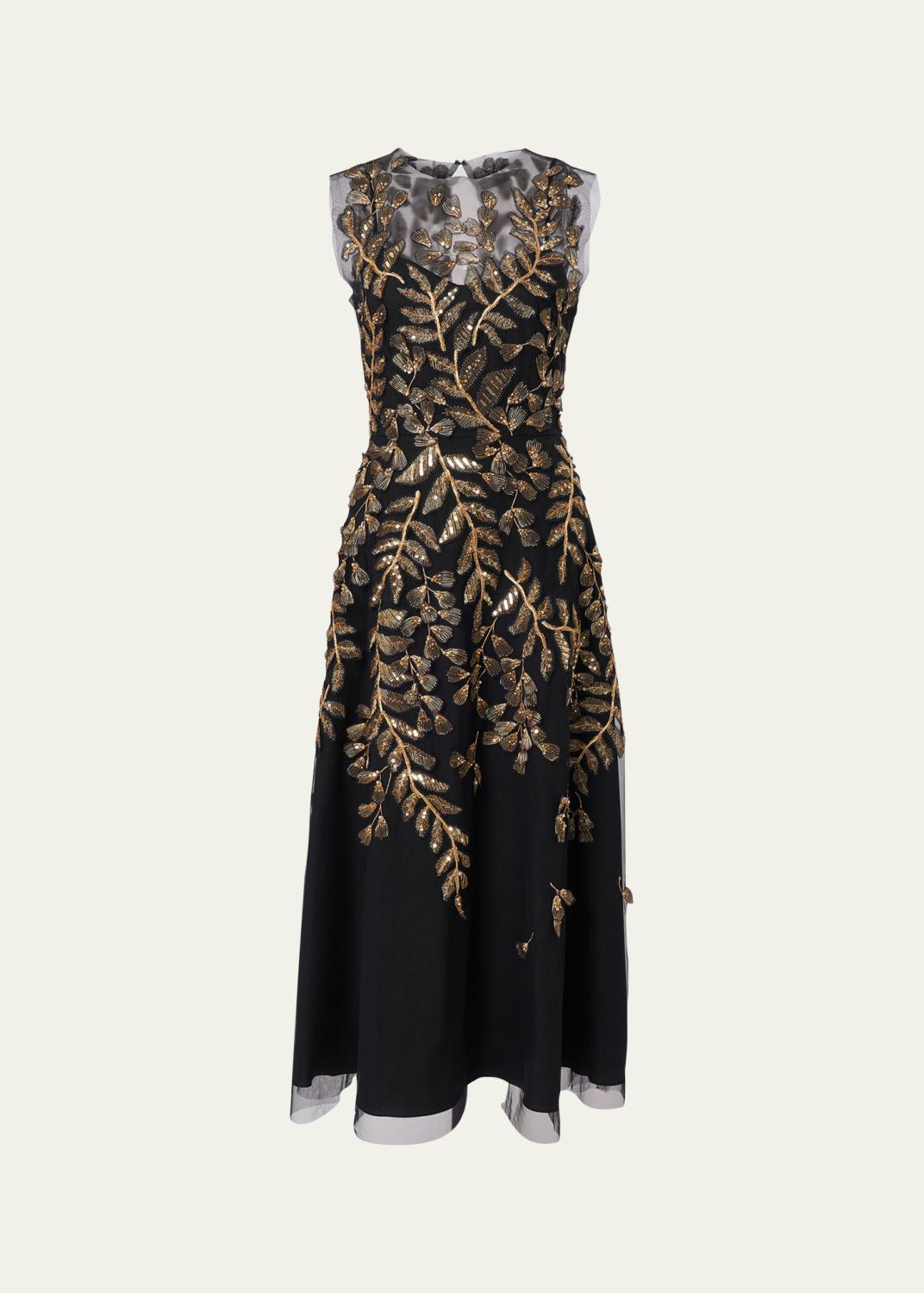 Alex Perry Strapless Sweetheart Sequined Midi Dress
