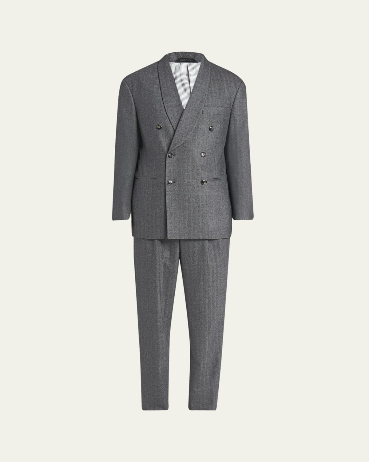 Giorgio Armani Men's Silk-Lapel Micro-Pattern Suit - Bergdorf Goodman