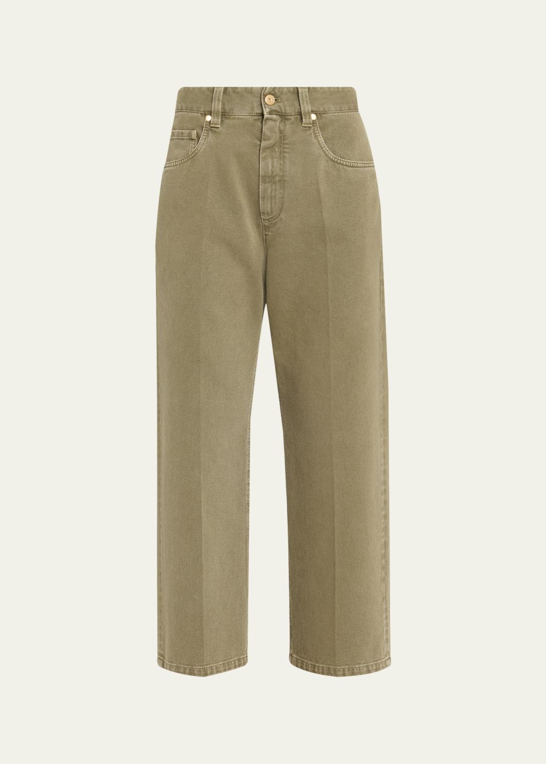 Jil Sander Mid-Rise Cotton Straight-Leg Pants - Bergdorf Goodman