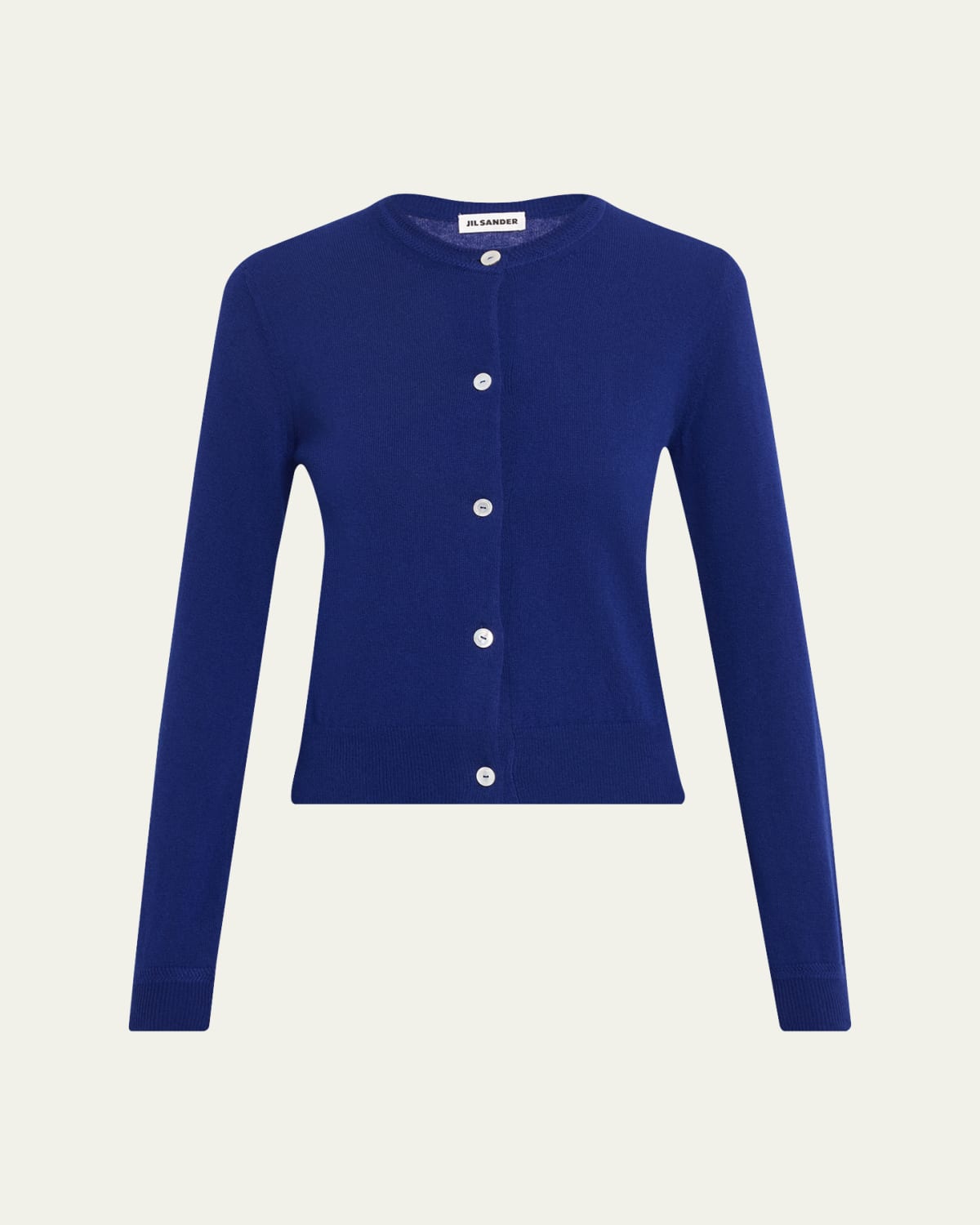 JIL SANDER ネイビー カーディガン Jil Sander Crochet Flower Three-Quarter Sleeve Cardigan - Bergdorf