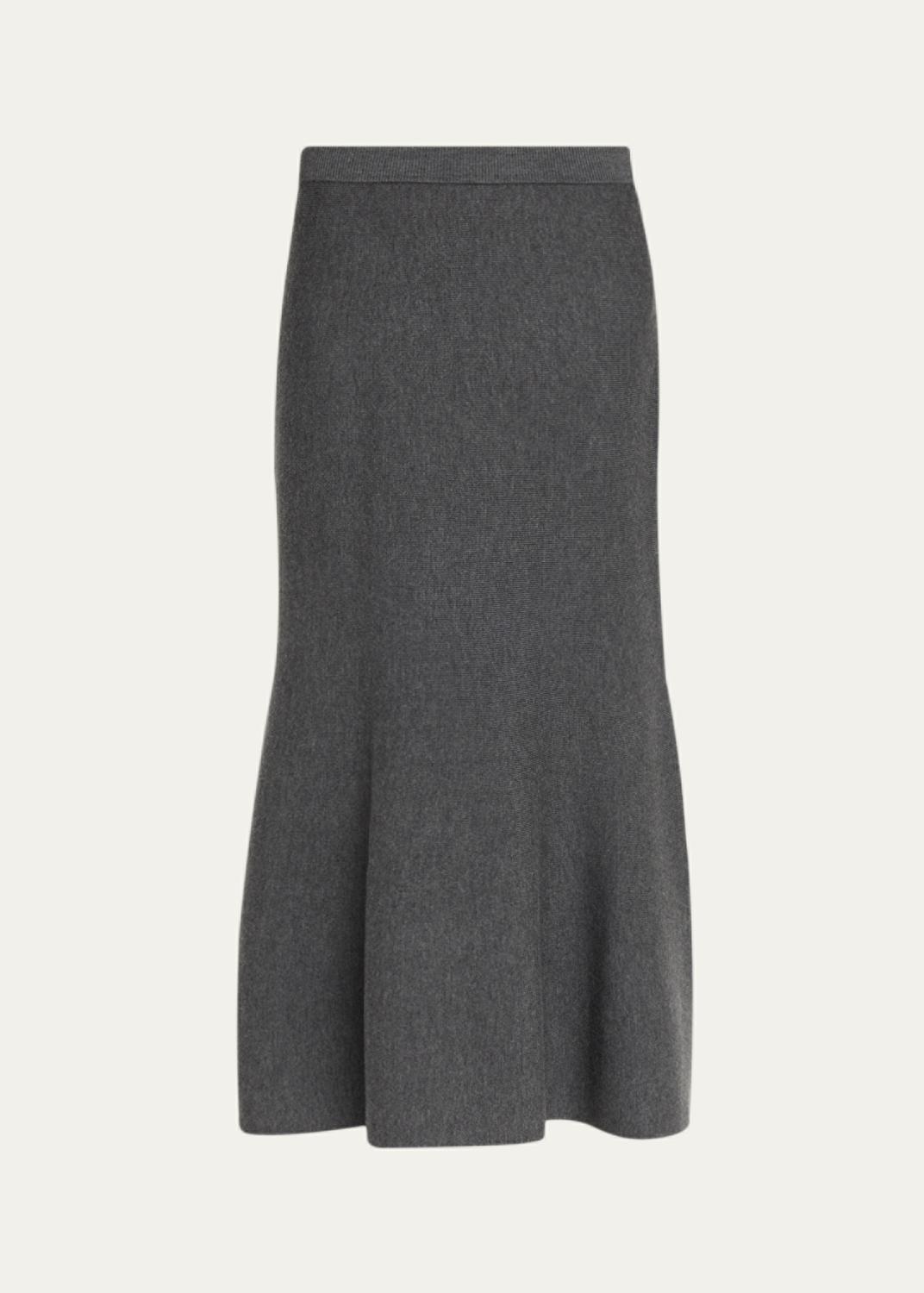 SIMKHAI Atwood Wool Trumpet Midi Skirt - Bergdorf Goodman