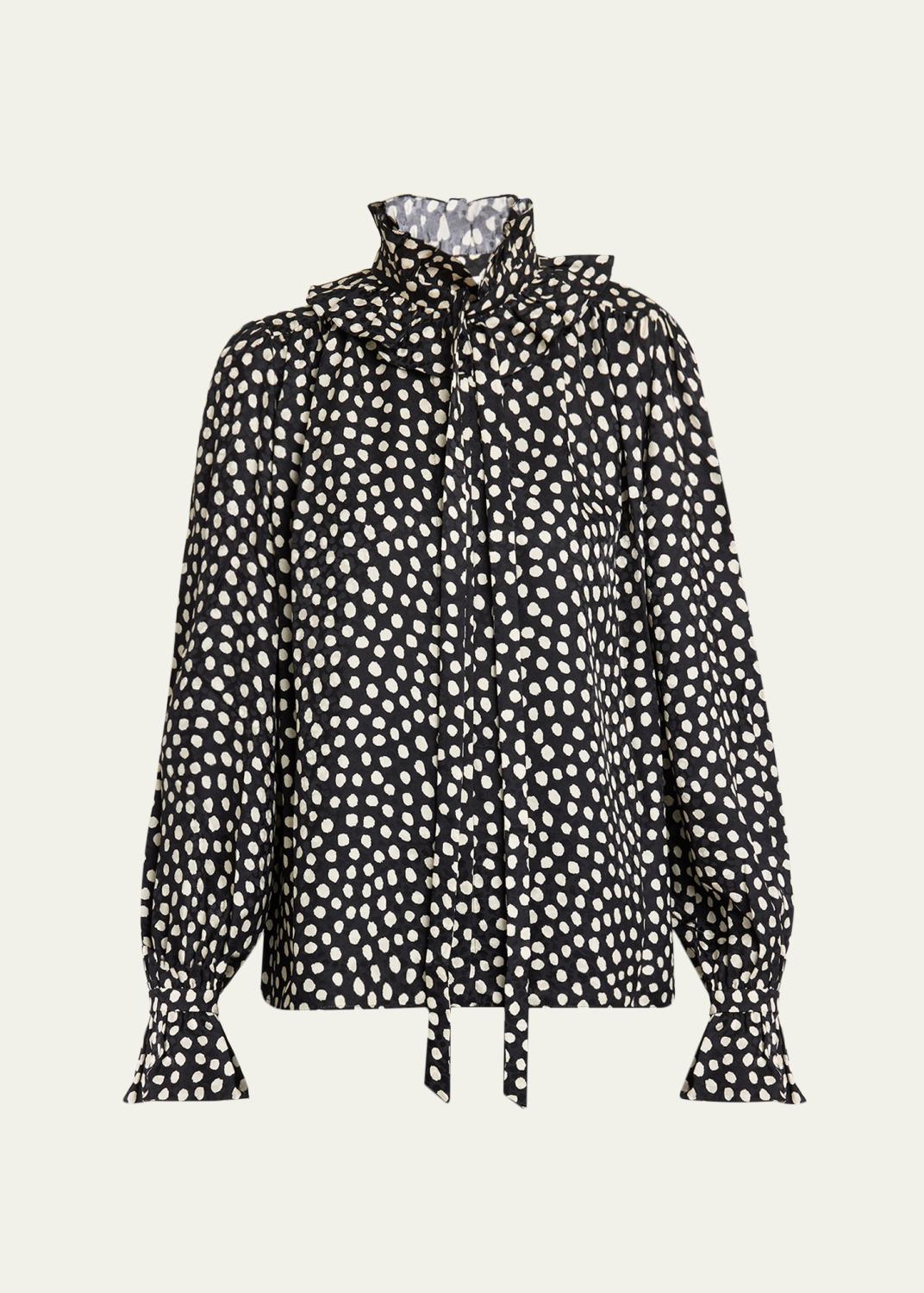 Zimmermann Long-Sleeve Lace Frill Top - Bergdorf Goodman