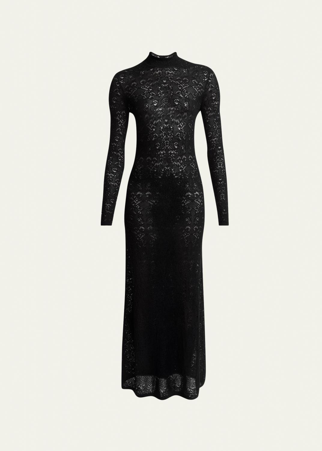 Silvia Tcherassi Ilania Abstract-Print Ruched Long-Sleeve Maxi