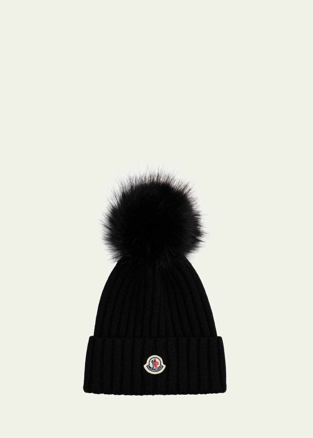 Moncler Black Rabbit Fur Earmuffs Moncler Faux Fur Earmuffs - Bergdorf Goodman main image 3