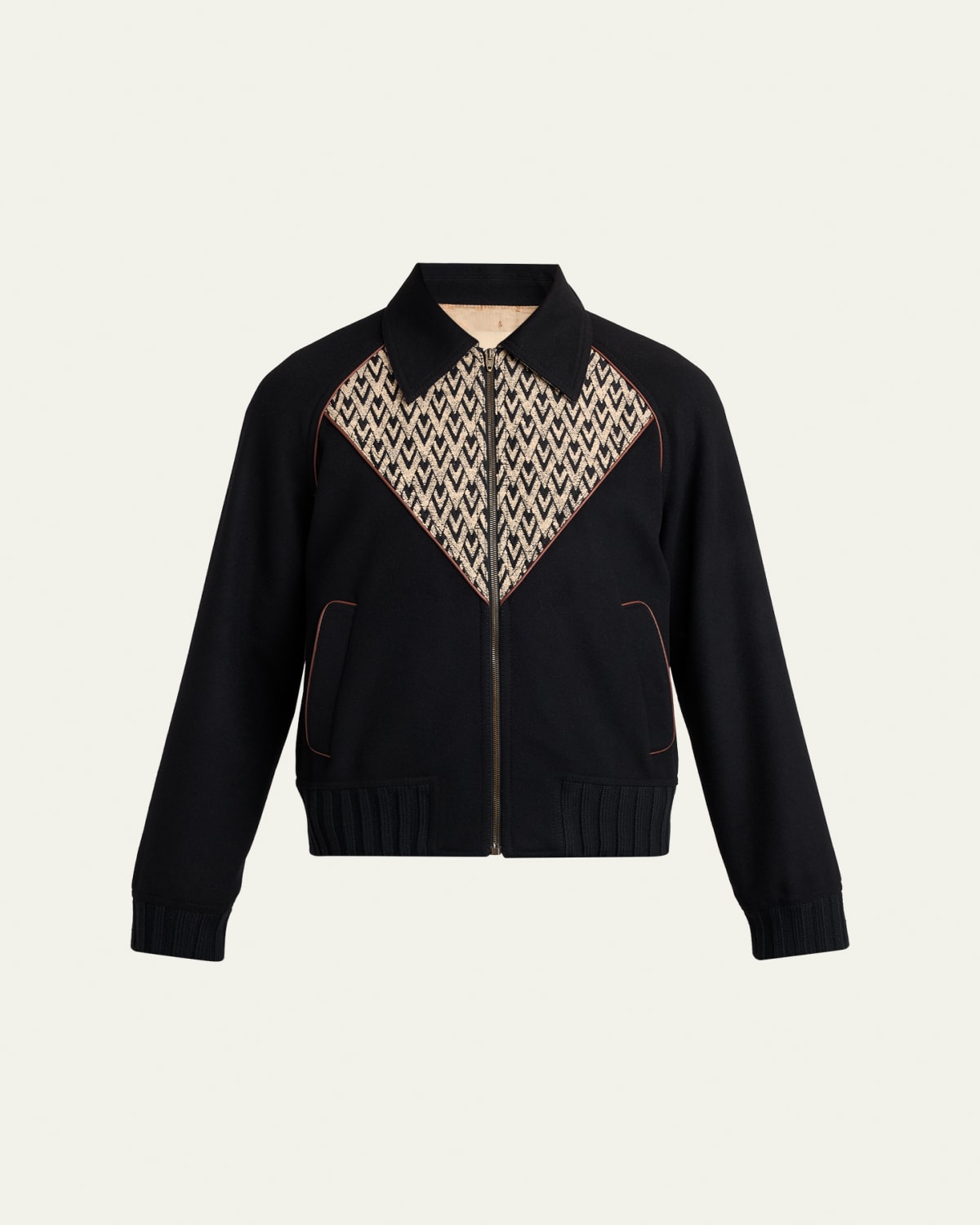 Burberry Men's Rakewood Micro Check-Stitch Bomber Jacket