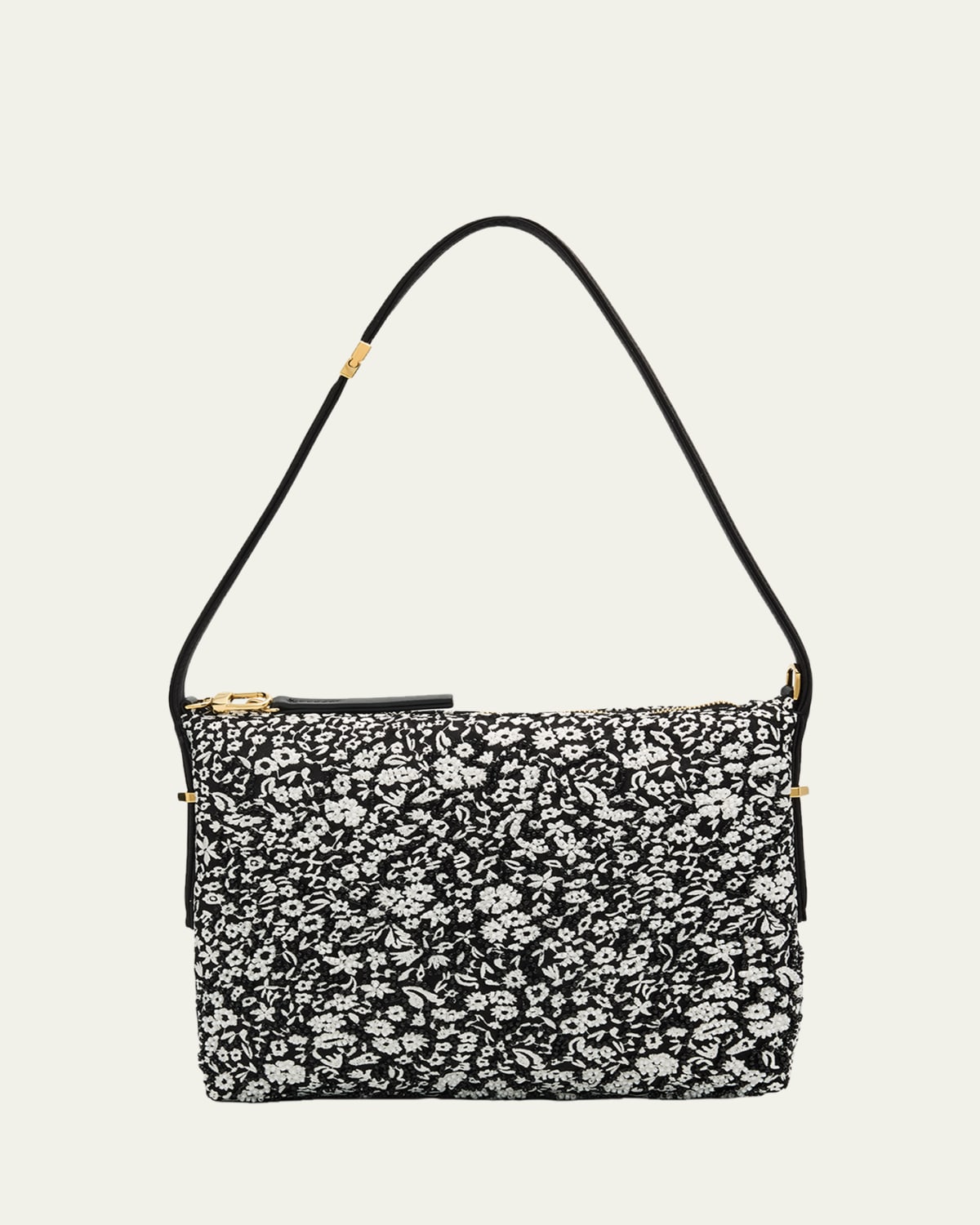 Mansur Gavriel Gaia Zip Leather Shoulder Bag - Bergdorf Goodman
