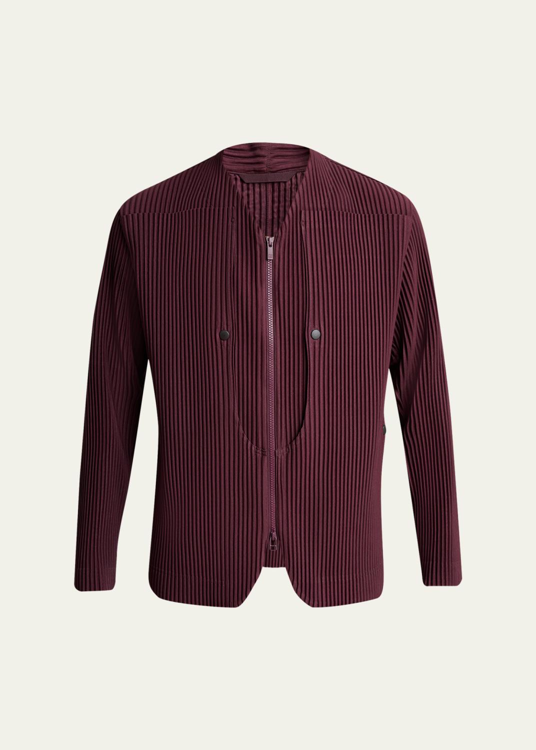 HOMME PLISSE ISSEY MIYAKE q00 Homme Plisse Issey Miyake Men's Quarry Pleated Full-Zip Jacket