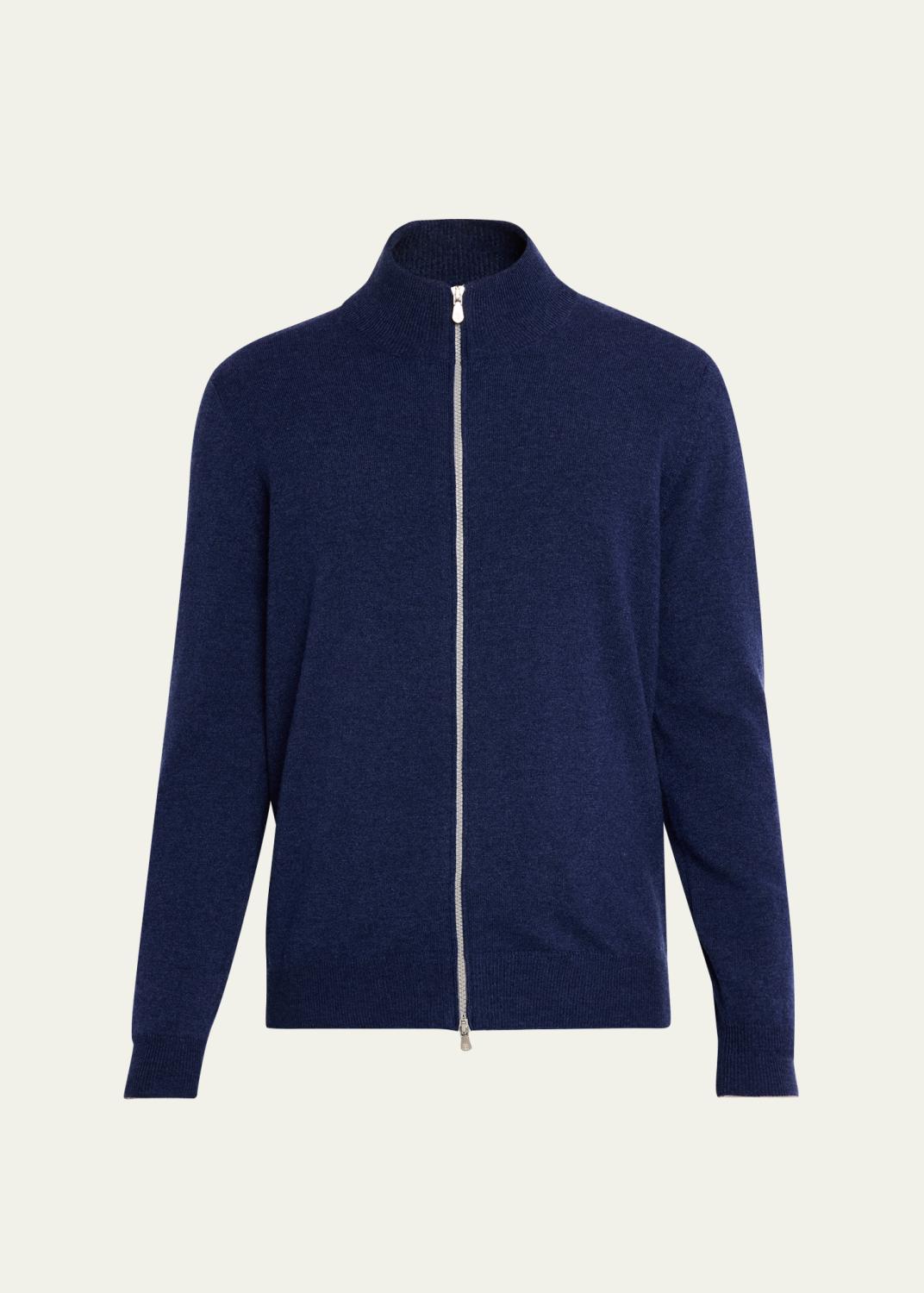 Valentino Garavani Men's Wool Toute La V Jacquard Cardigan