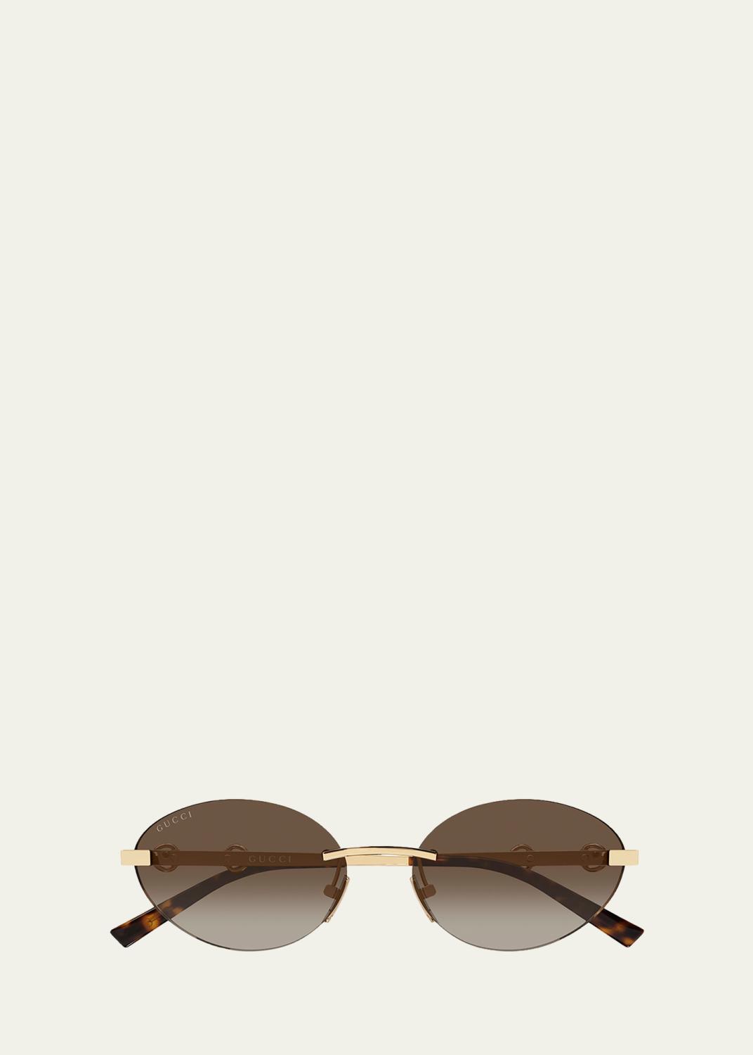 Gucci novelty 61mm aviator sunglasses new Gucci Men main image 2