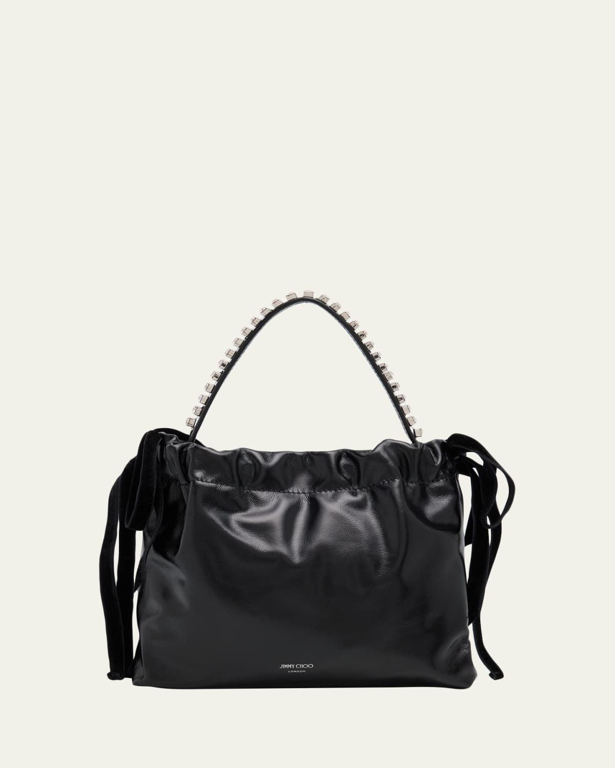 Jimmy Choo Cinch Small Woven Satin Top-Handle Bag - Bergdorf Goodman