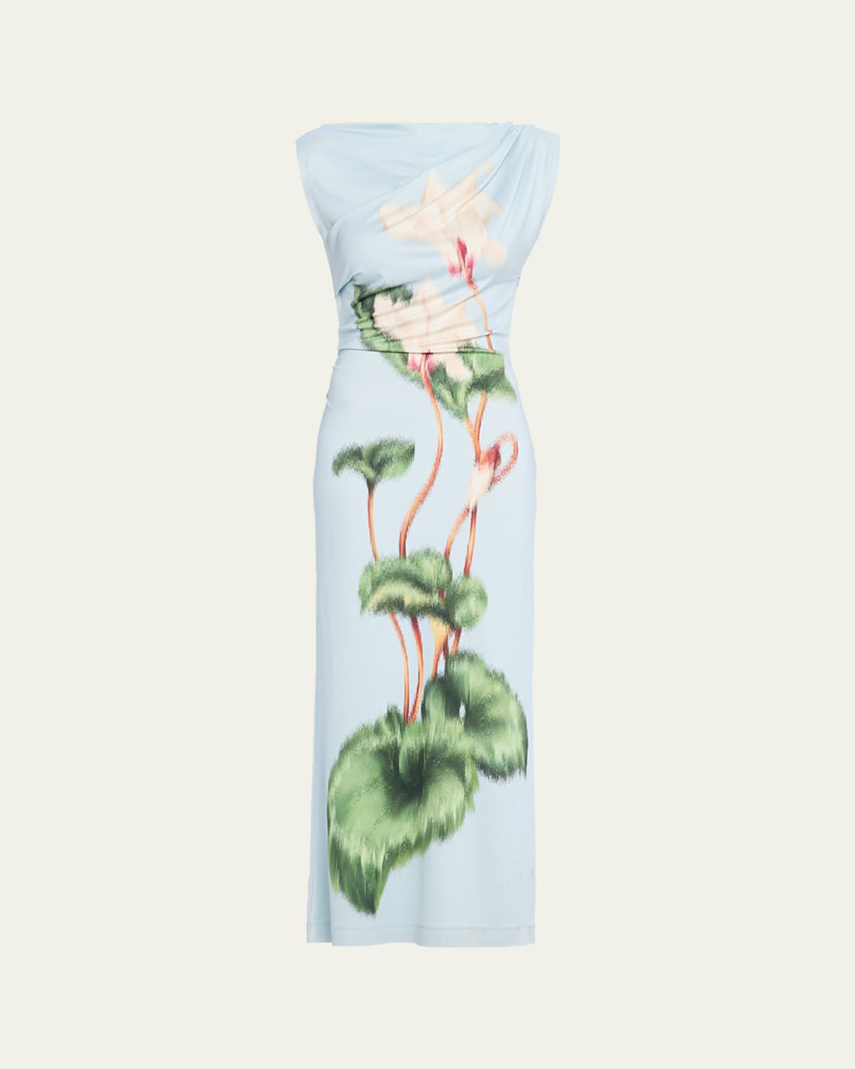 oscar de la renta floral jersey maxi dress Oscar De la Renta-Yellow Flower Dress by Oscar De La Renta