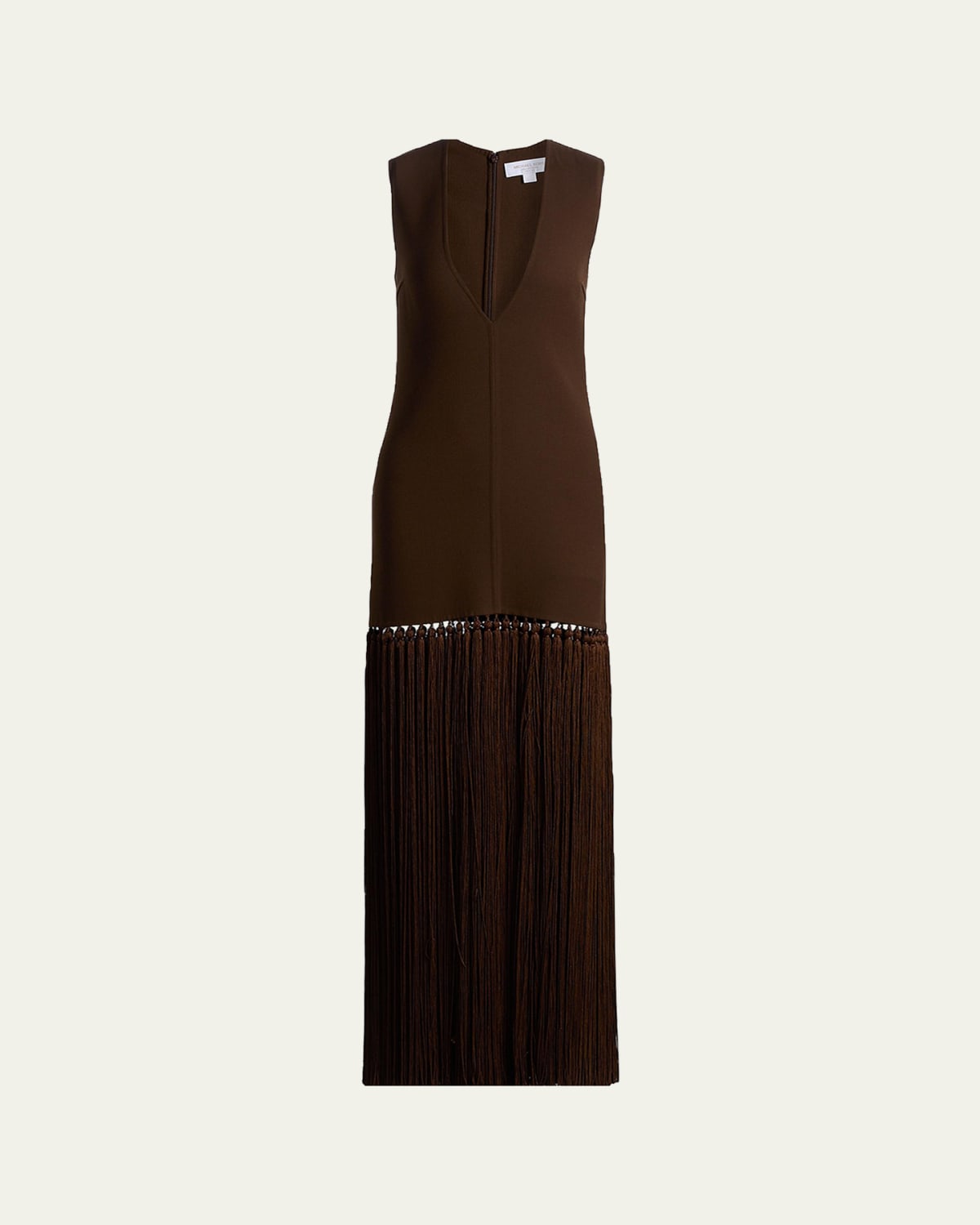 brandon maxwell brown dress Brandon Maxwell The Josie Spaghetti Strap Dress with Smocked Bodice