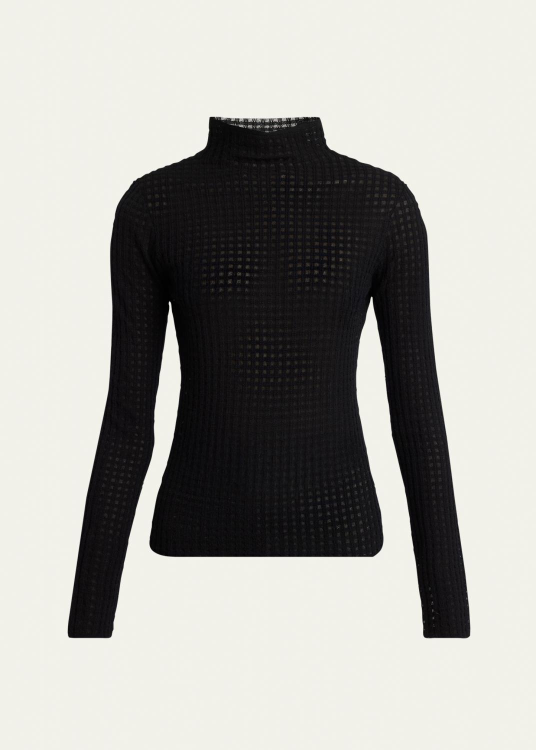 Helmut Lang Cable Turtleneck Sweater - Bergdorf Goodman