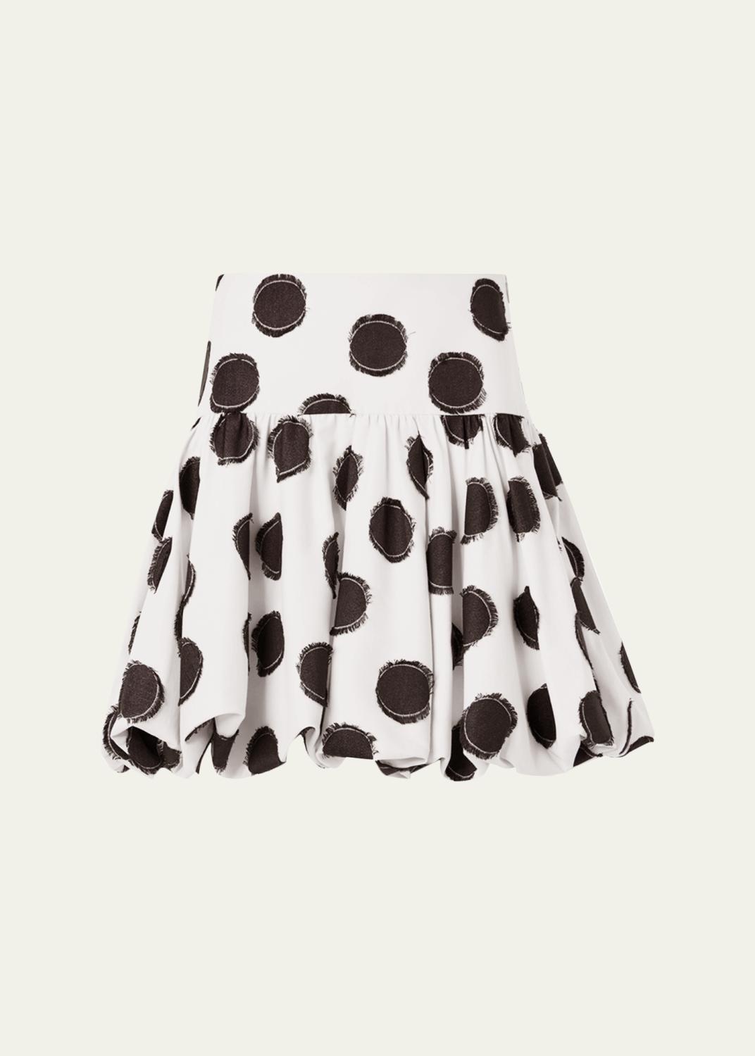 Prada Flower Print Tiered Ruffle Linen Mini Skirt - Bergdorf Goodman