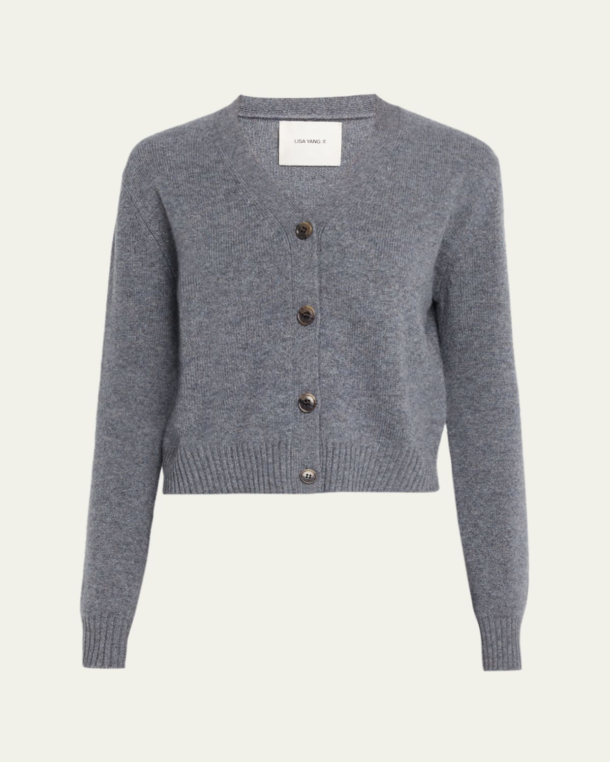 Lisa Yang Azalea Fuzzy Cashmere Crewneck Cardigan - Bergdorf Goodman