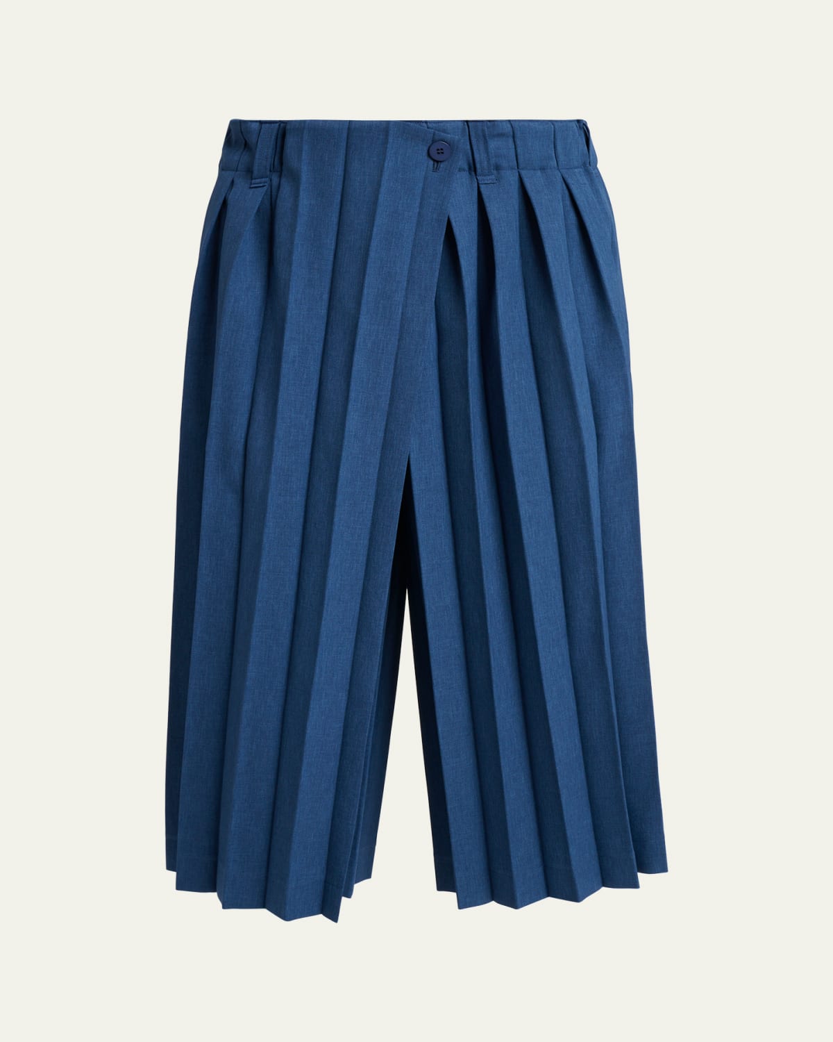 Homme Plisse Issey Miyake Men's Cropped Brown Pleated Trousers