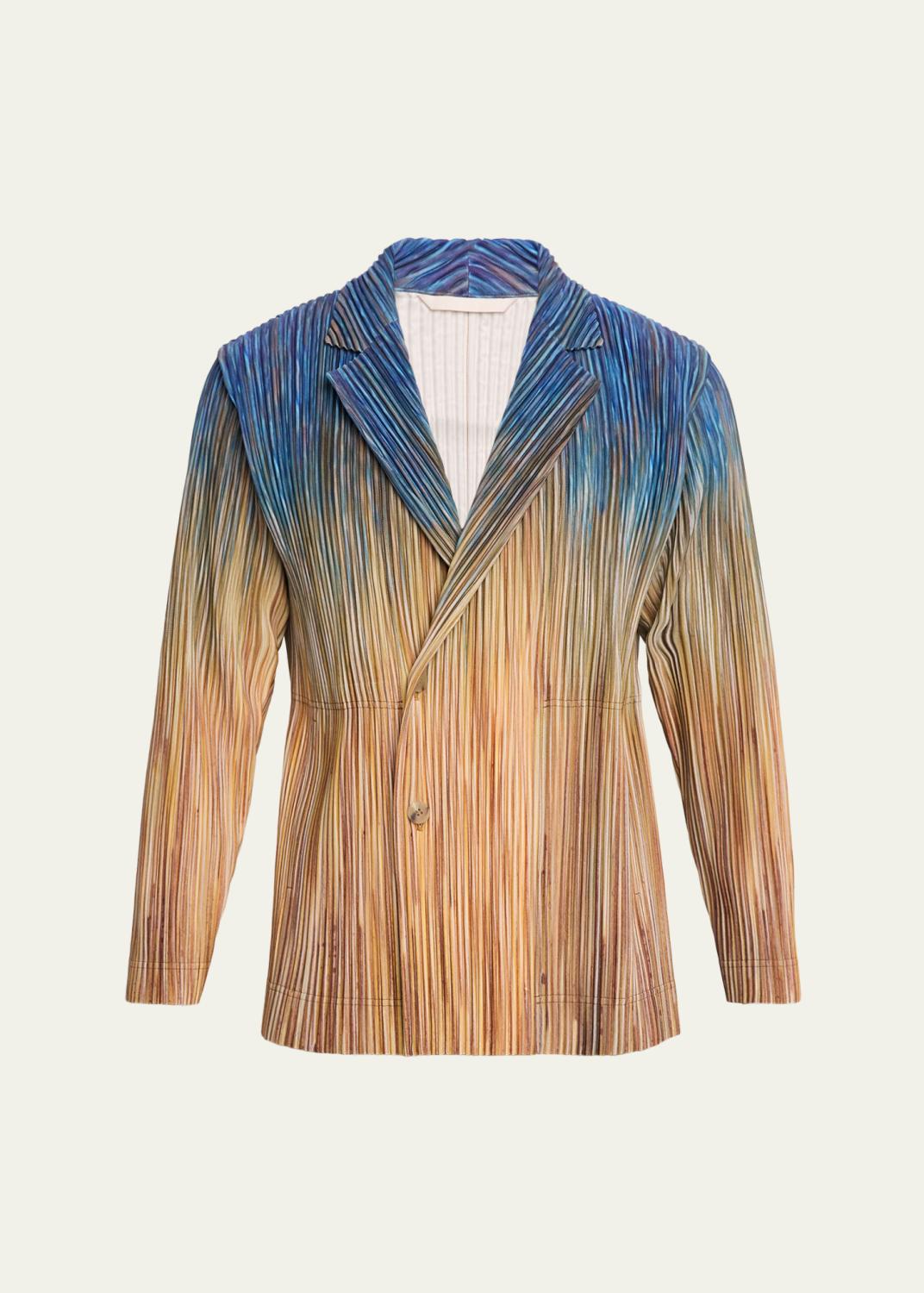 Homme Plisse Issey Miyake Men's Edge Ensemble Pleated Sport Coat